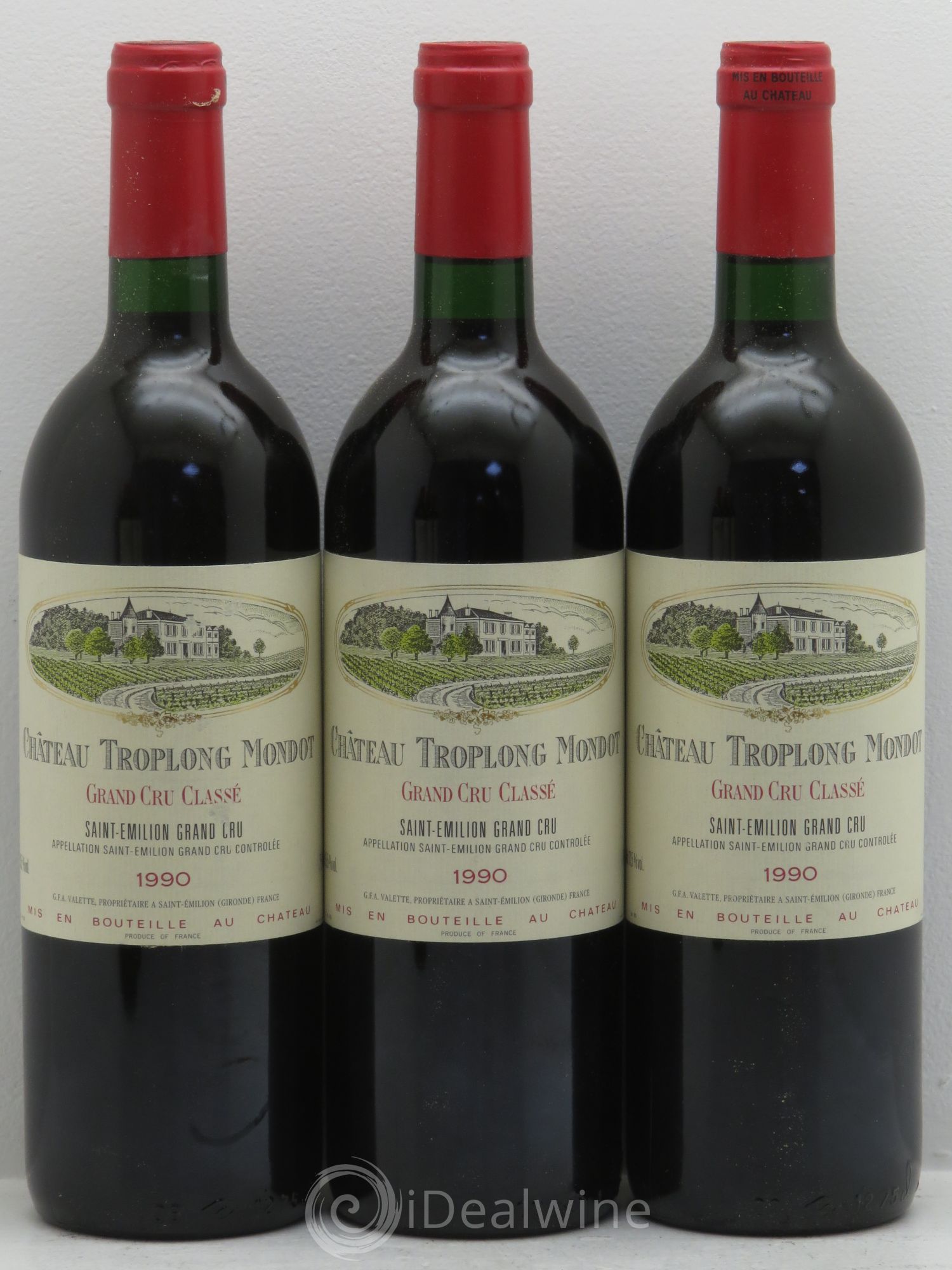Château Troplong Mondot 1er Grand Cru Classé B 1990 - Lot de 6 bouteilles - 2