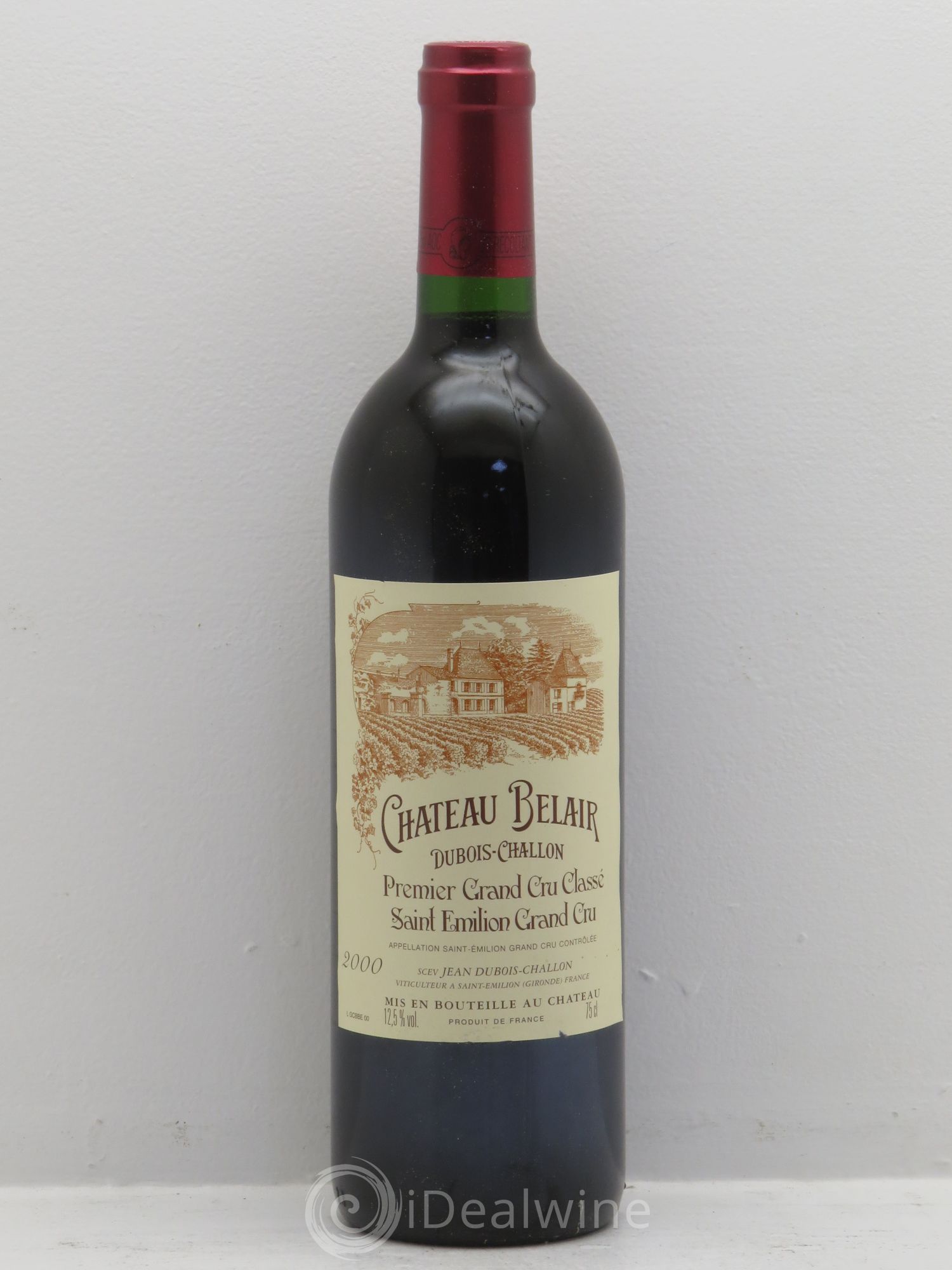 Château Belair (Belair-Monange) 1er Grand Cru Classé B 2000 - Lot de 12 bouteilles - 0