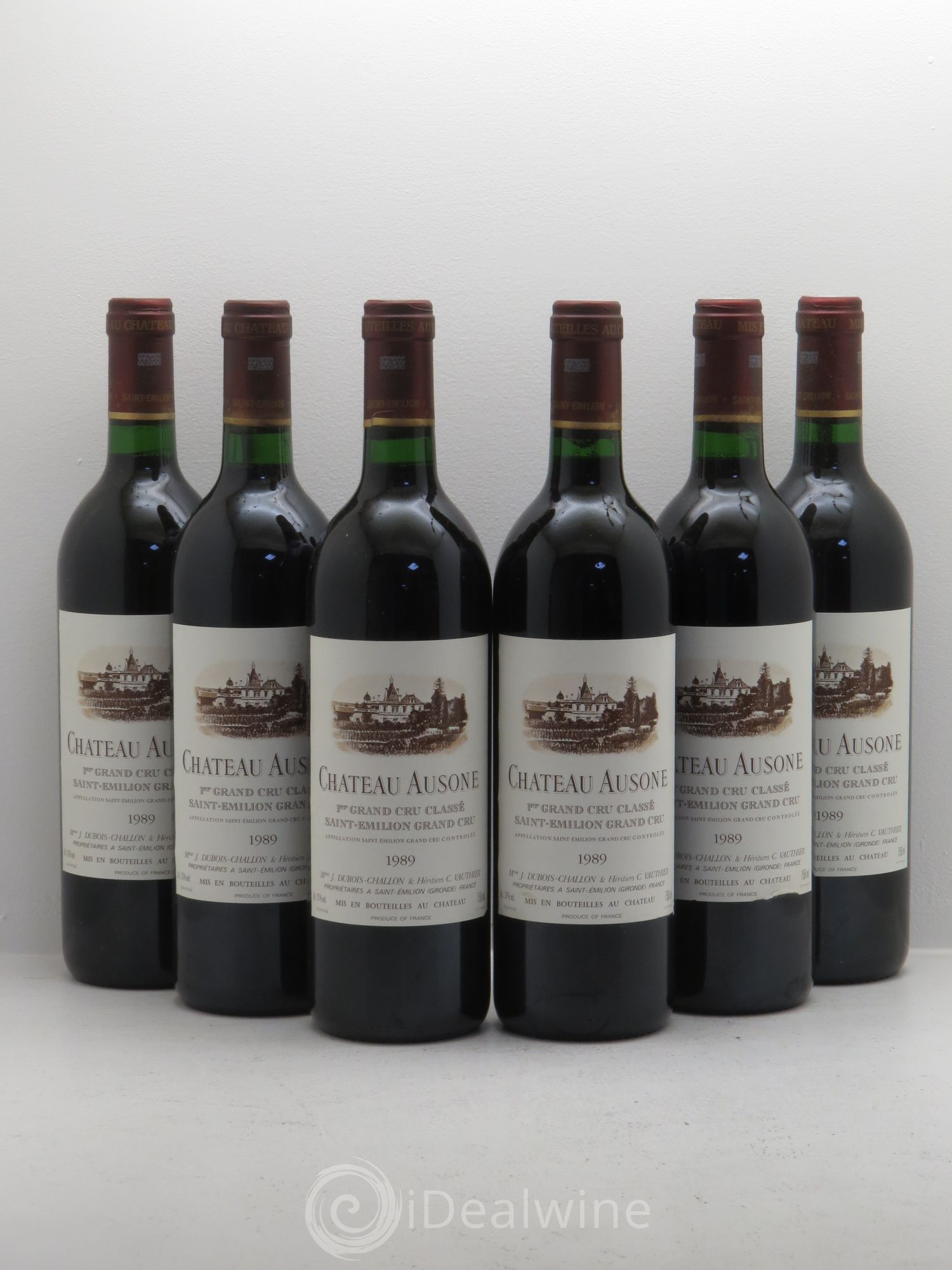 Château Ausone 1er Grand Cru Classé A 1989 - Lot de 6 bouteilles - 0