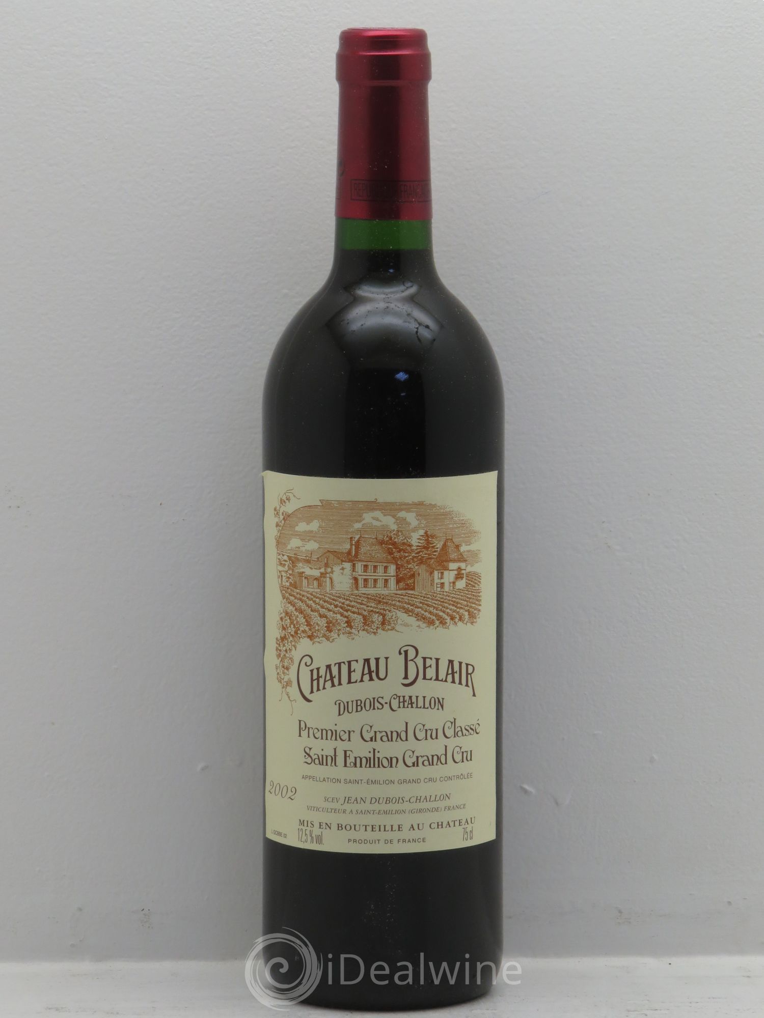 Château Belair (Belair-Monange) 1er Grand Cru Classé B 2002 - Lot de 12 bouteilles - 0
