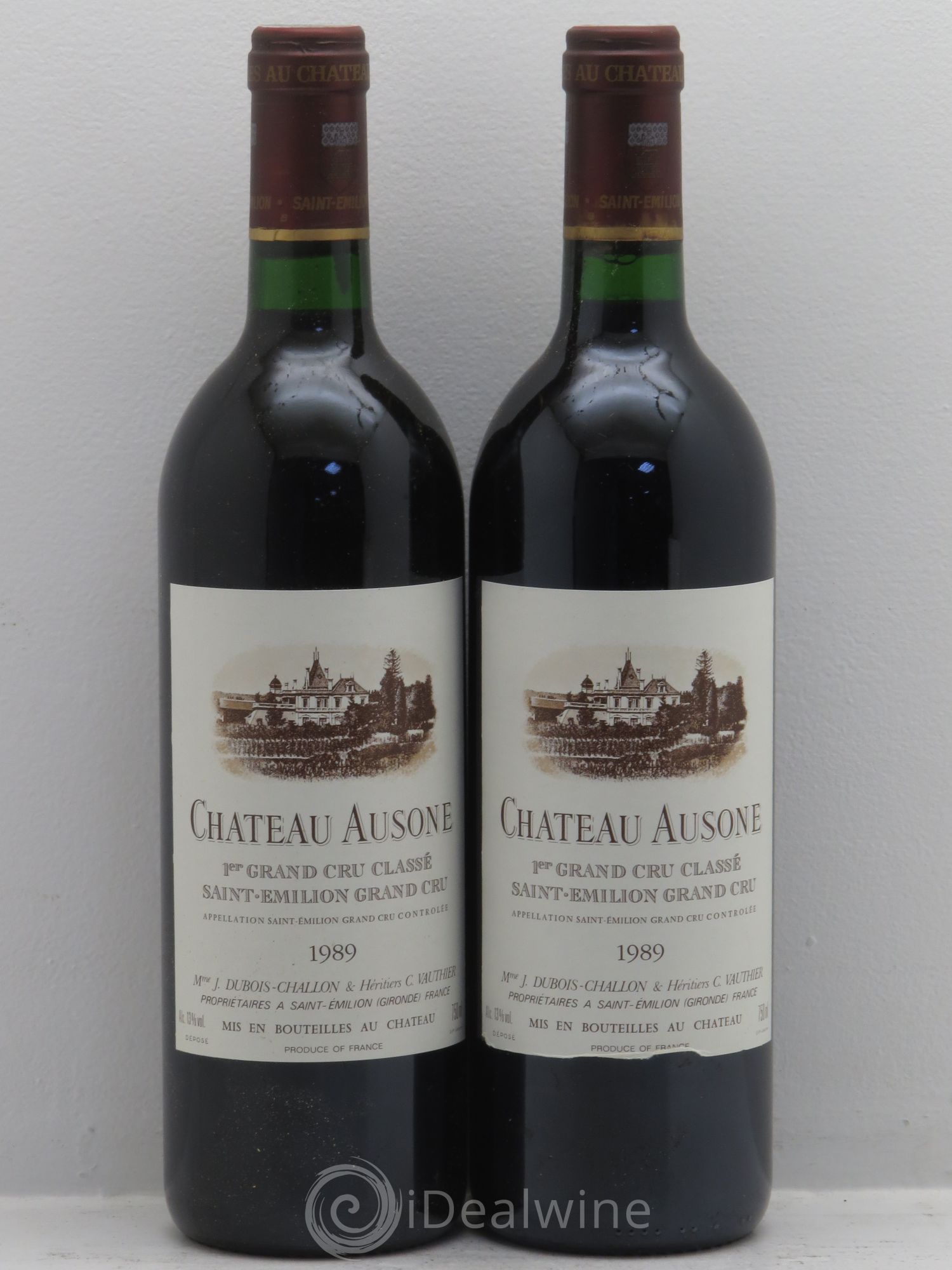 Château Ausone 1er Grand Cru Classé A 1989 - Lot de 2 bouteilles - 0