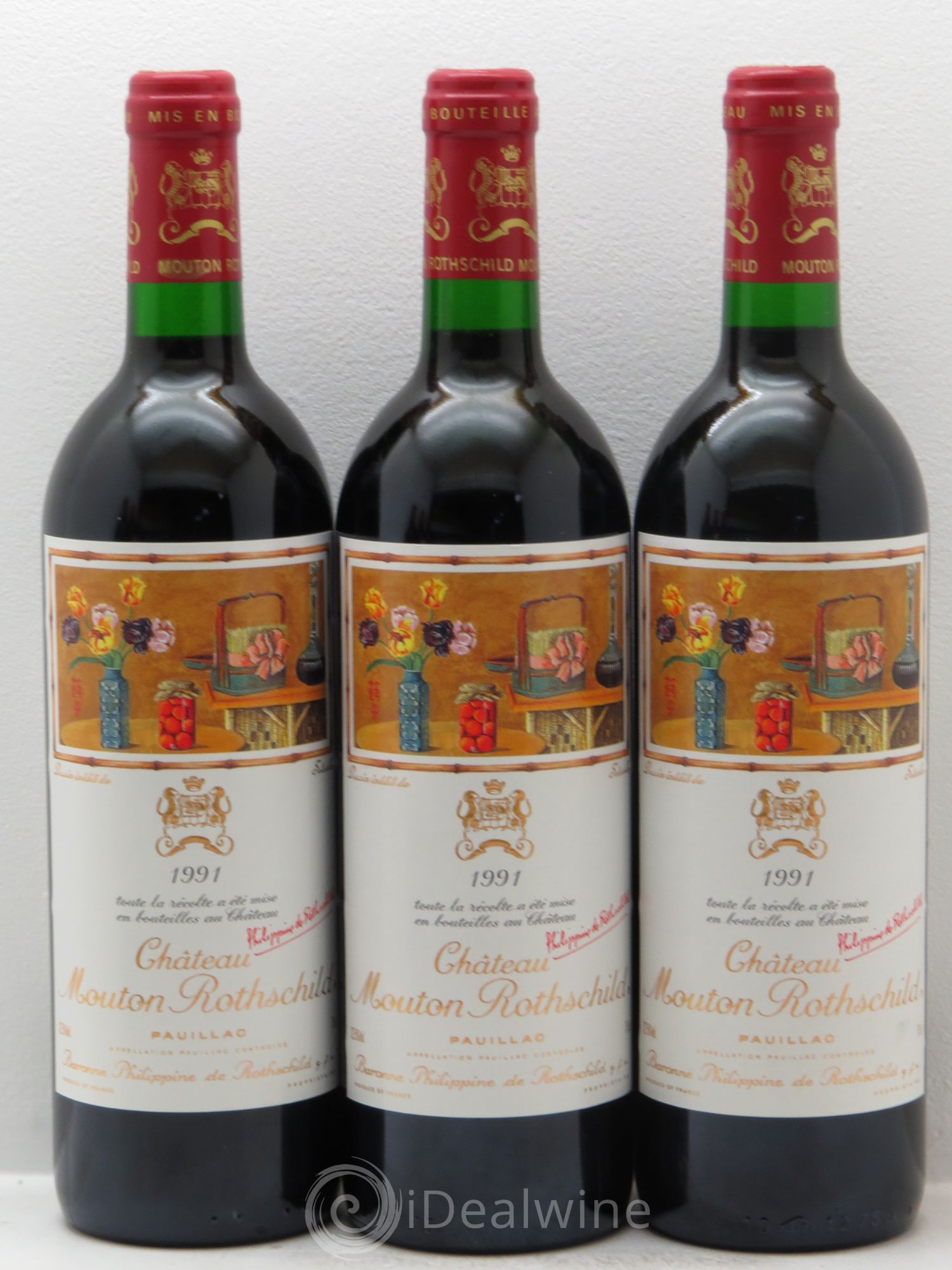 Château Mouton Rothschild 1er Grand Cru Classé 1991 - Lot de 12 bouteilles - 1