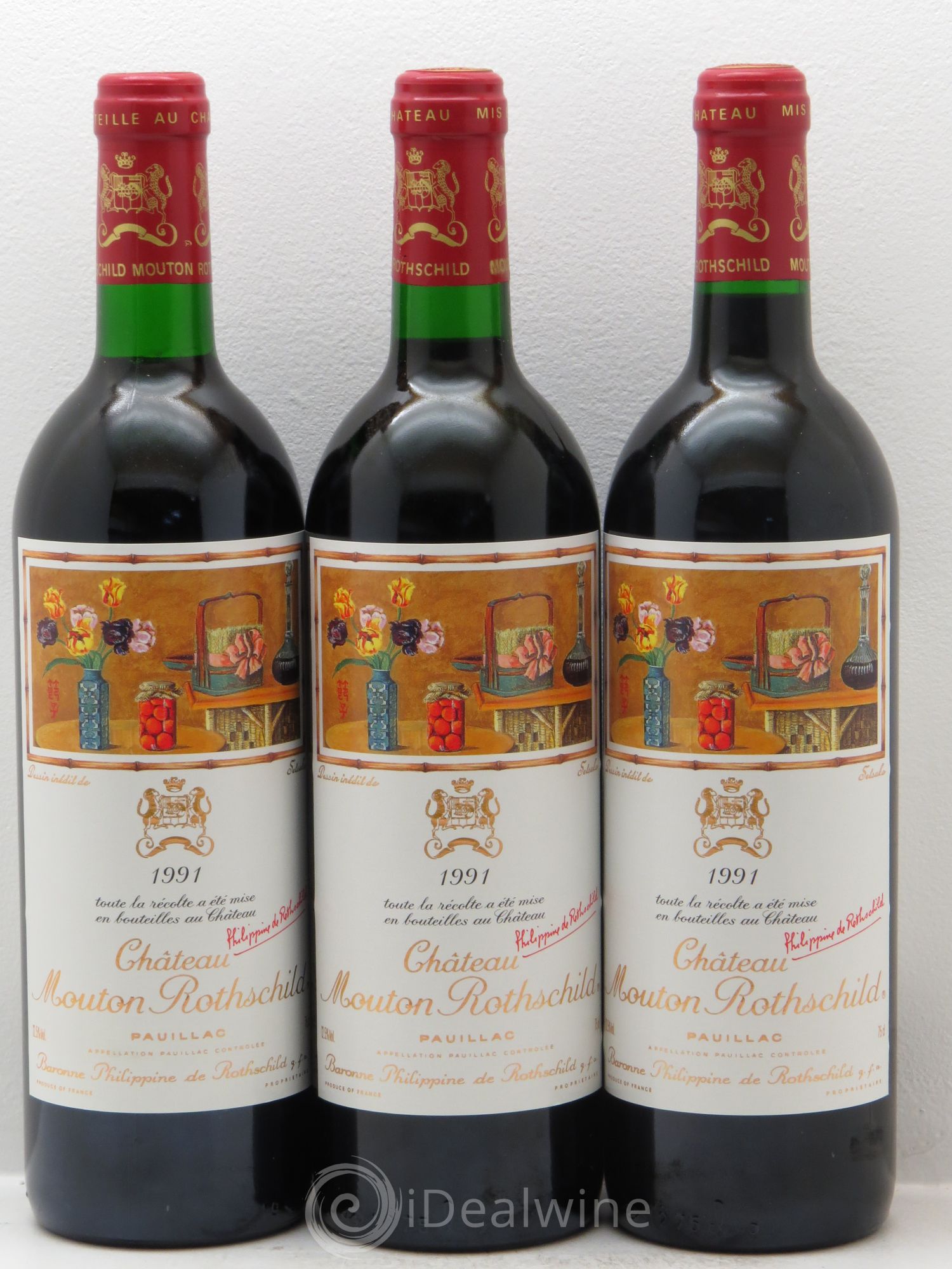Château Mouton Rothschild 1er Grand Cru Classé 1991 - Lot de 12 bouteilles - 2