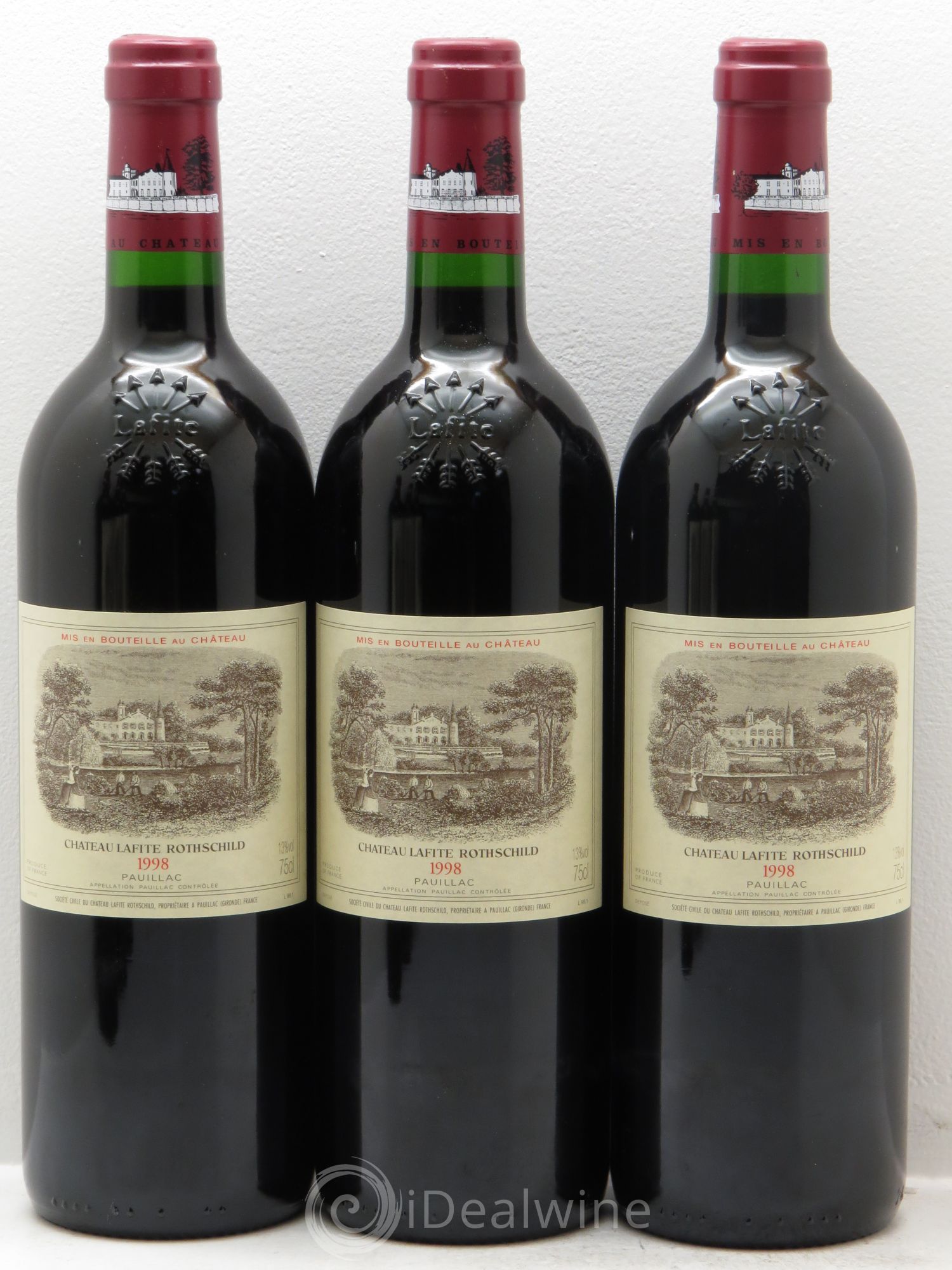 Château Lafite Rothschild 1er Grand Cru Classé 1998 - Lot de 6 bouteilles - 1