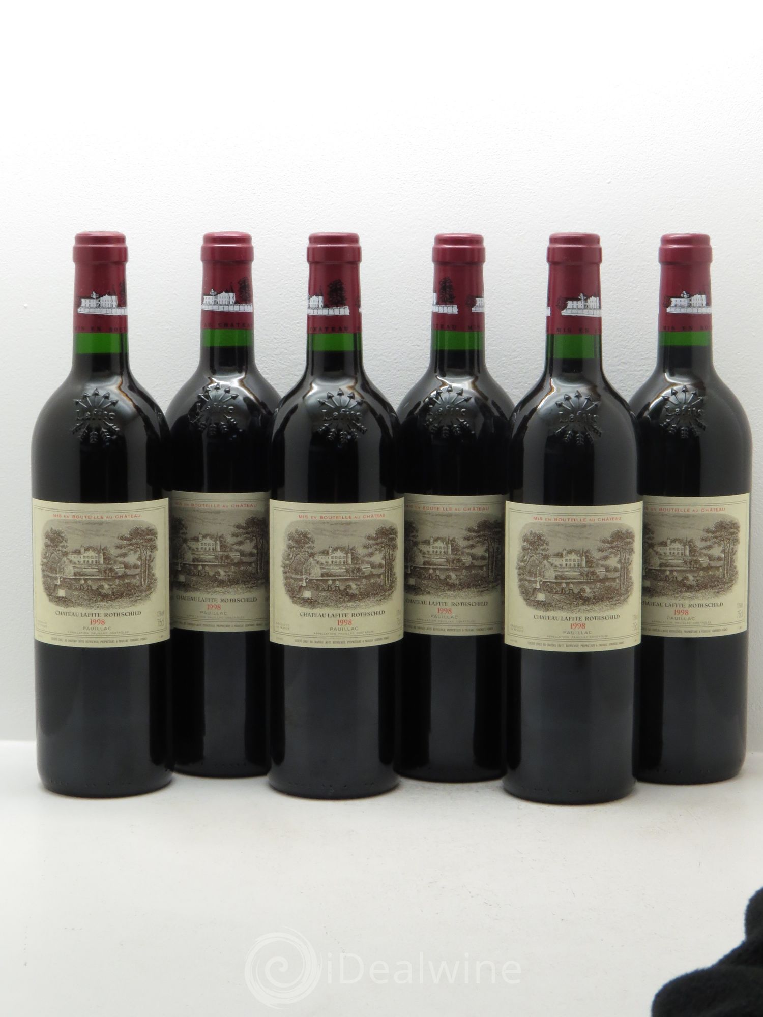 Château Lafite Rothschild 1er Grand Cru Classé 1998 - Lot de 6 bouteilles - 0