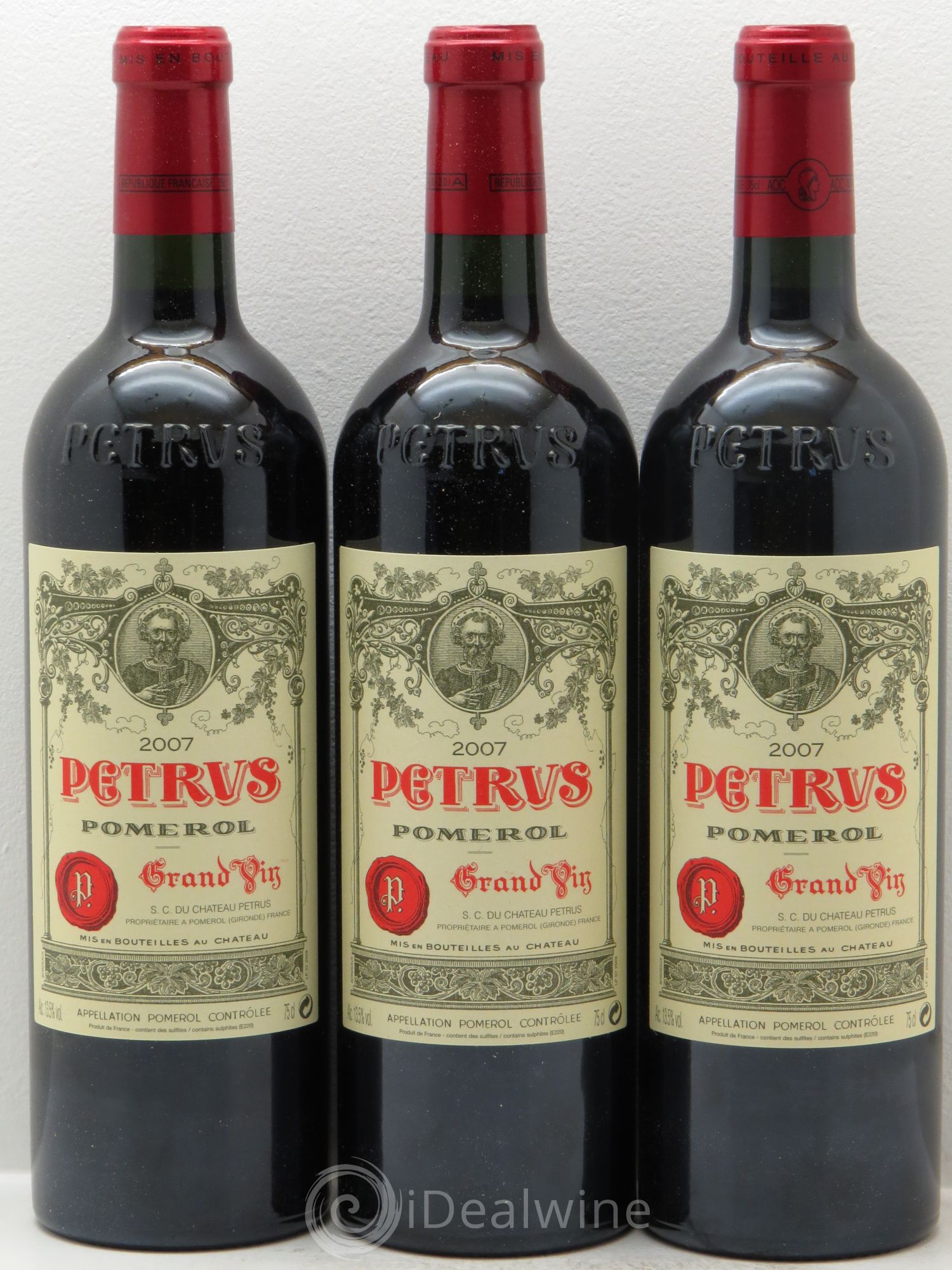Petrus 2007 - Lot de 3 bouteilles - 0