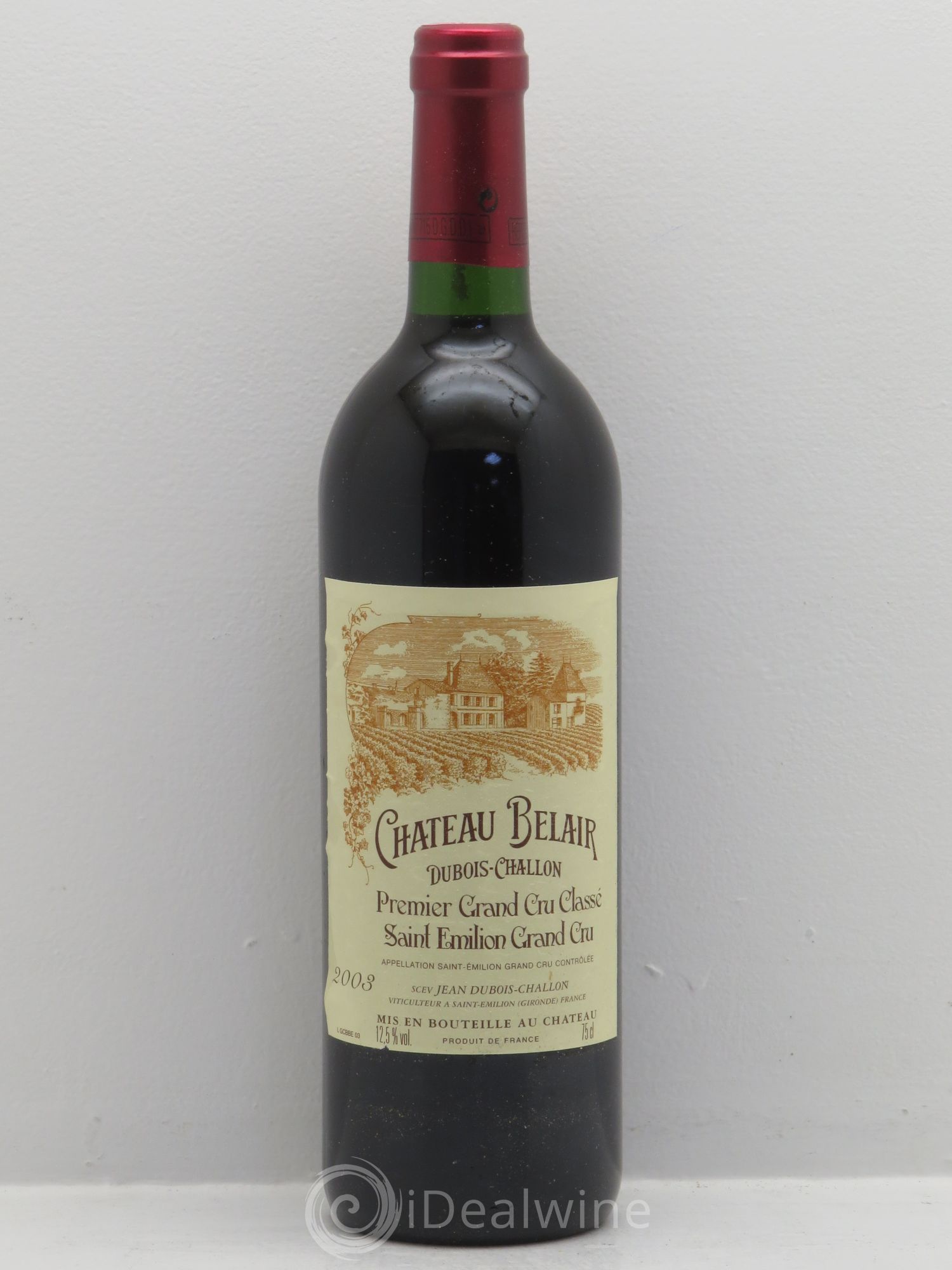 Château Belair (Belair-Monange) 1er Grand Cru Classé B 2003 - Lot de 6 bouteilles - 0