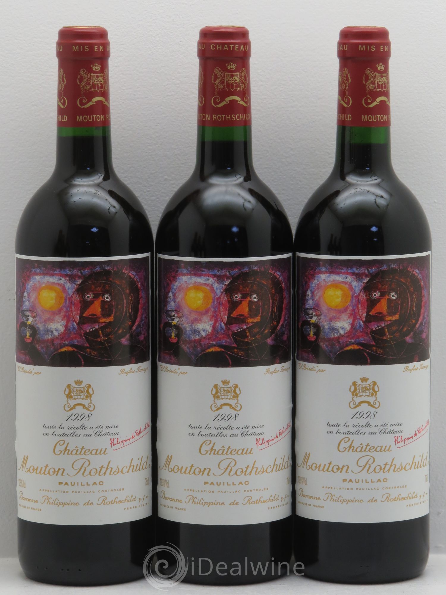 Château Mouton Rothschild 1er Grand Cru Classé 1998 - Lot de 6 bouteilles - 1
