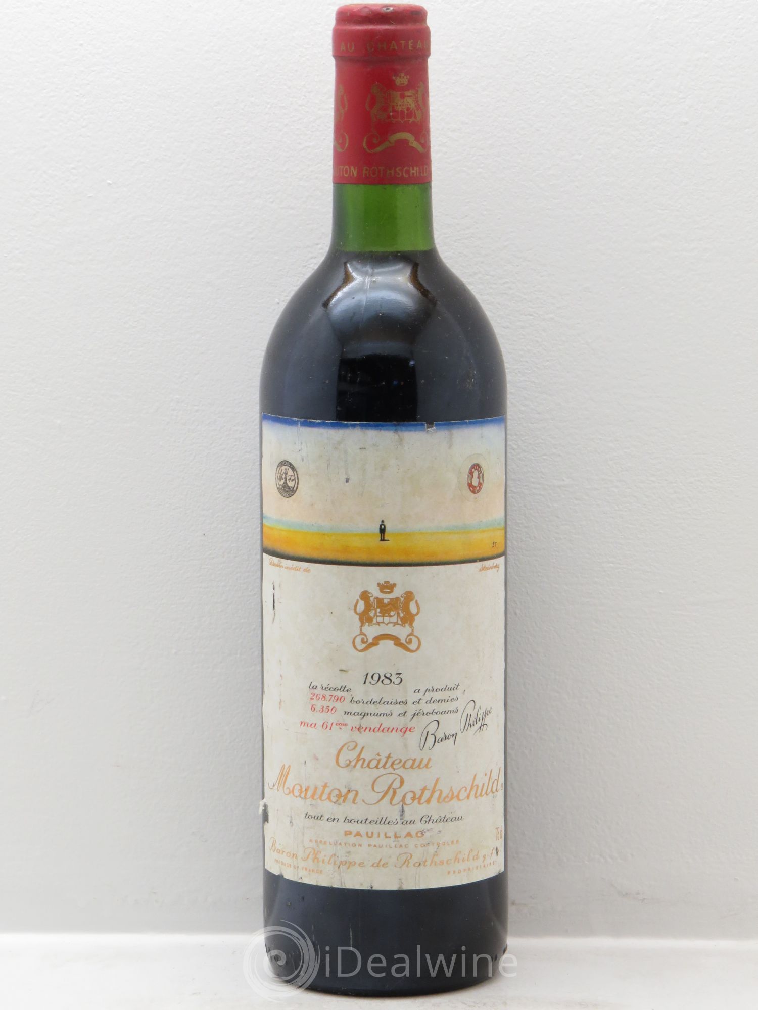 Château Mouton Rothschild 1er Grand Cru Classé 1983 - Lot de 1 bouteille - 0