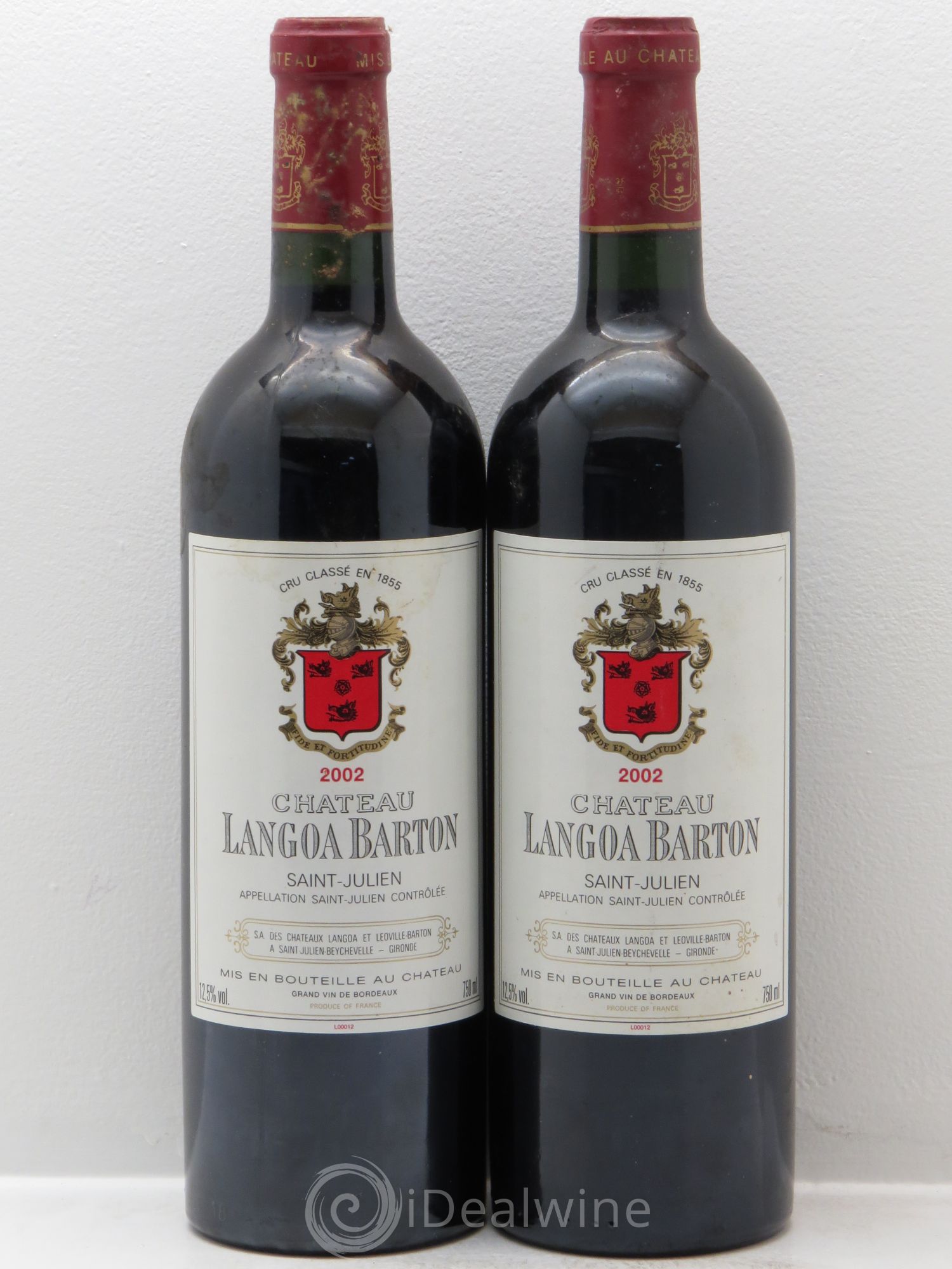 Château Langoa Barton 3ème Grand Cru Classé 2002 - Lot de 2 bouteilles - 0