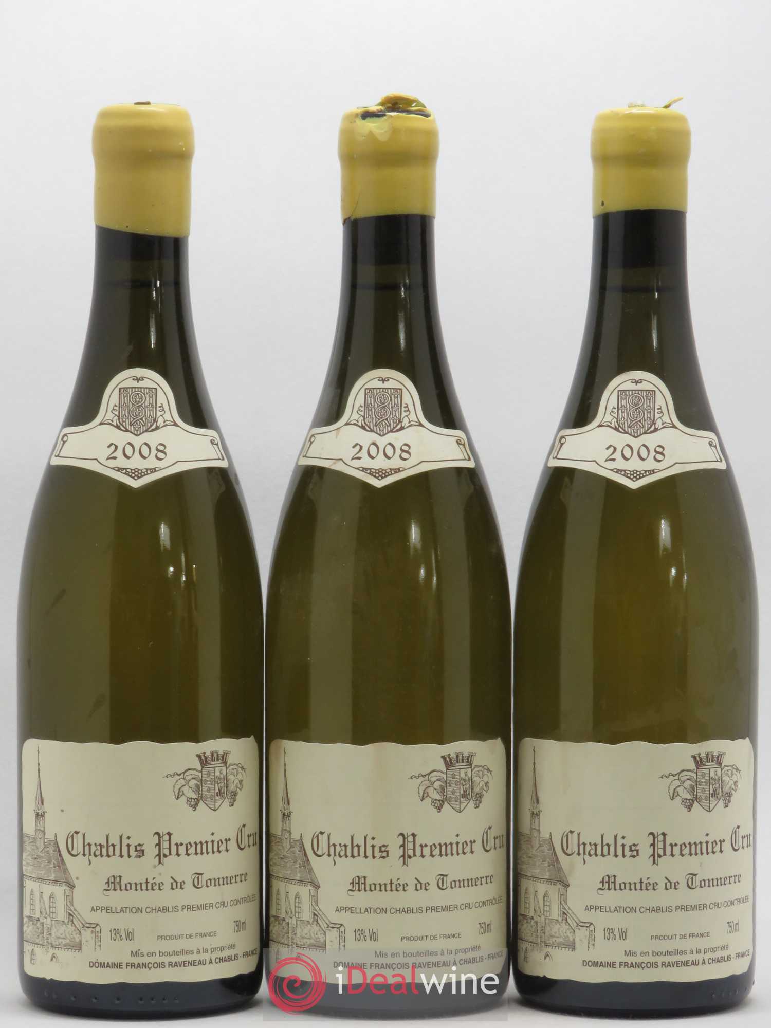 Chablis 1er Cru Montée de Tonnerre Raveneau (Domaine) 2008 - Lot de 3 bouteilles - 0