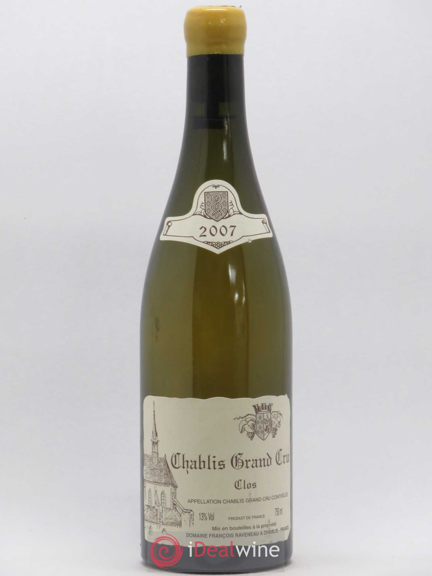 Chablis Grand Cru Clos Raveneau (Domaine) 2007 - Lot de 1 bouteille - 0