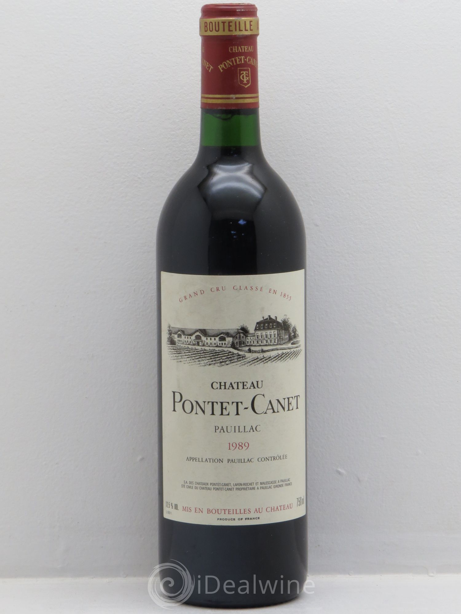 Château Pontet Canet 5ème Grand Cru Classé 1989 - Lot de 1 bouteille - 0