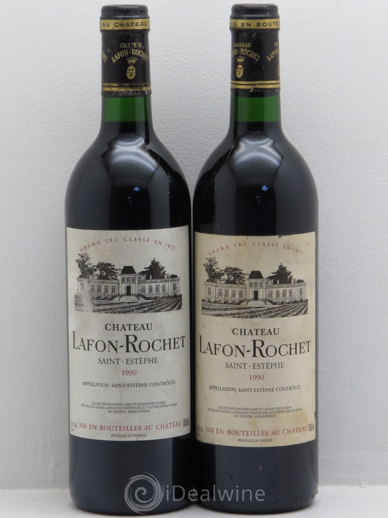 Château Lafon Rochet 4ème Grand Cru Classé 1990 - Lot de 2 bouteilles - 0