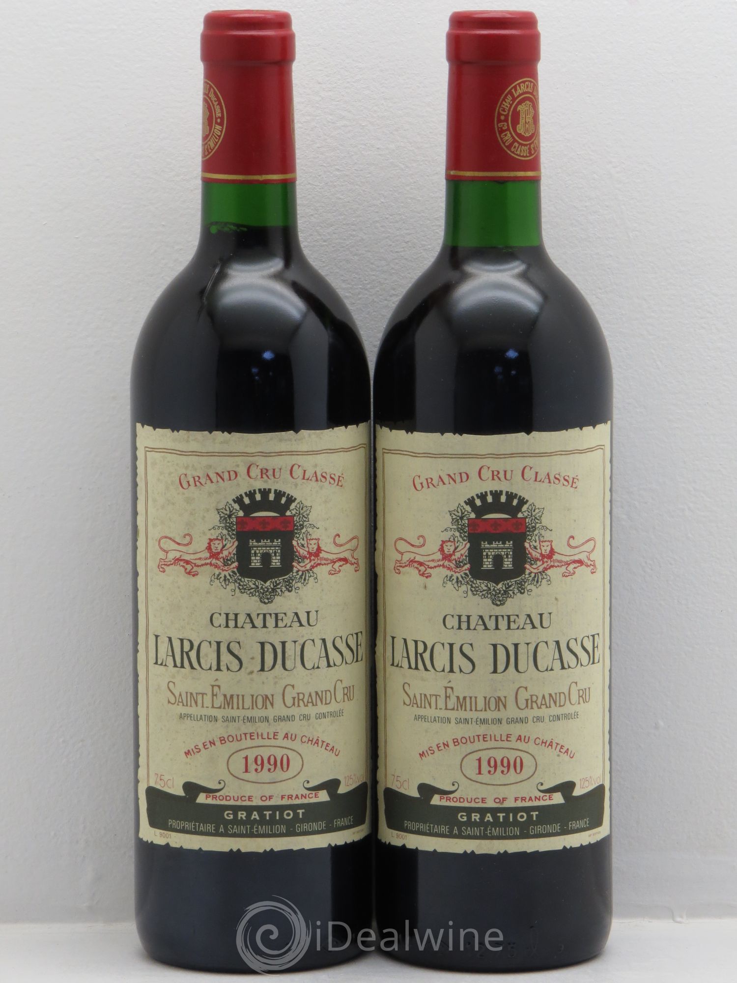 Château Larcis Ducasse 1er Grand Cru Classé B 1990 - Lot de 2 bouteilles - 0