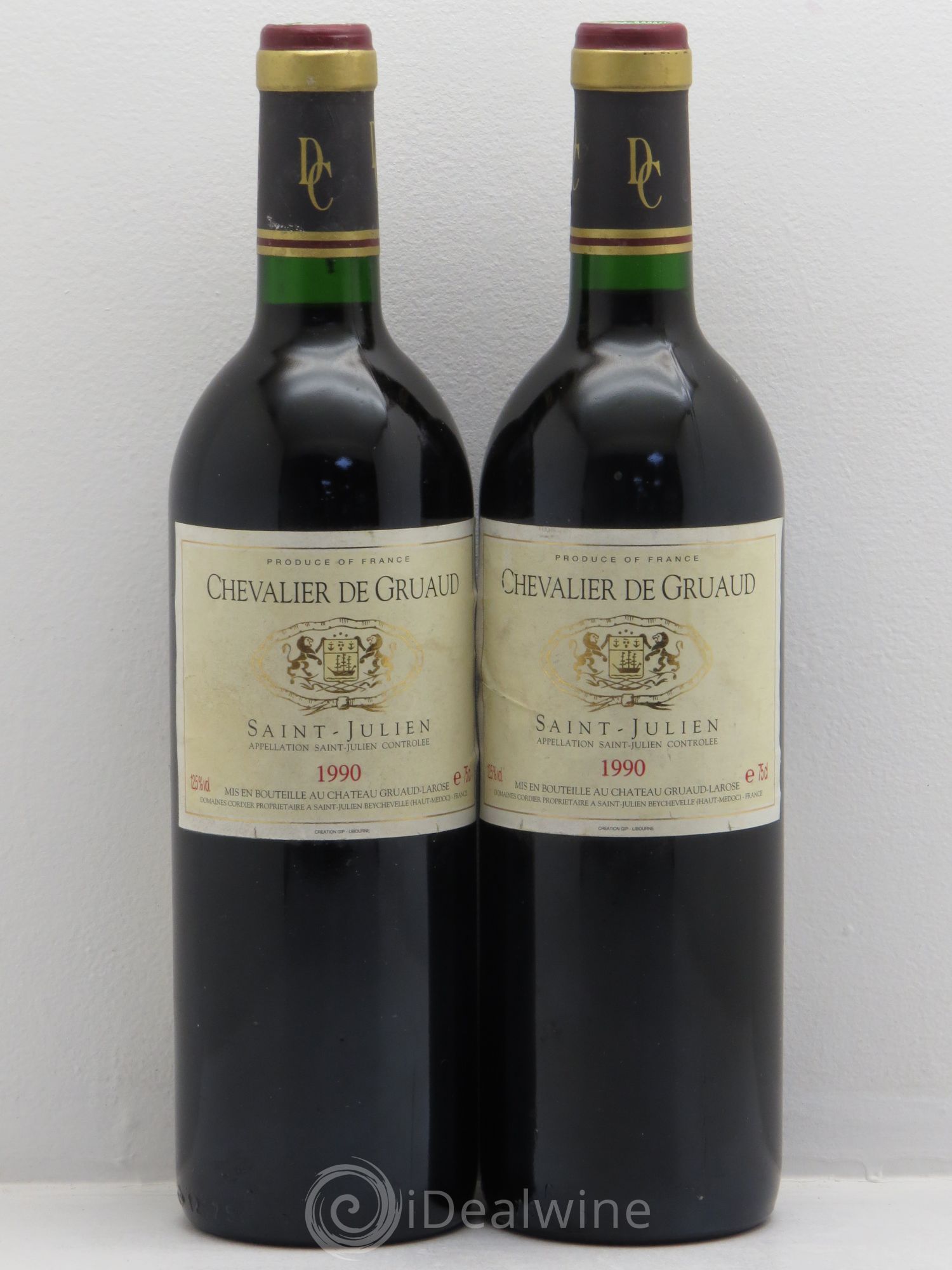 Saint-Julien Chevalier de Gruaud 1990 - Lot de 2 bouteilles - 0