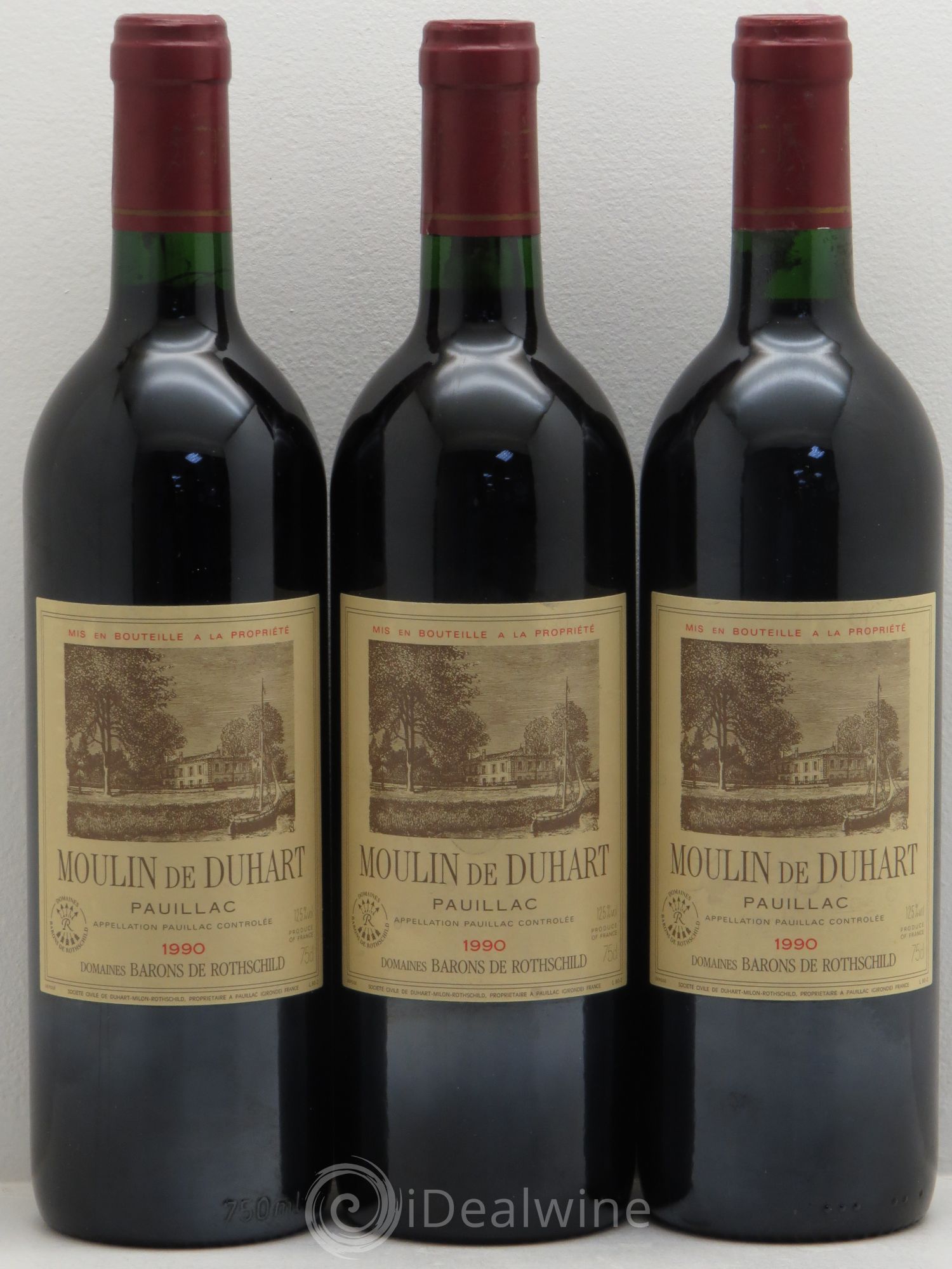 Moulin de Duhart Second Vin 1990 - Lot de 3 bouteilles - 0