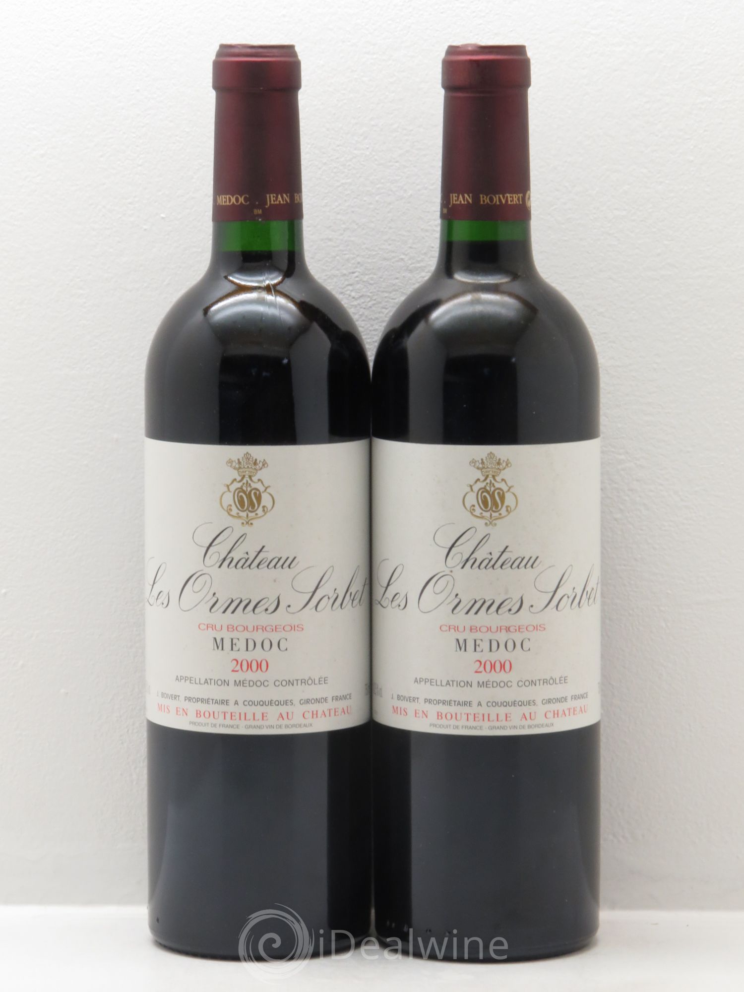 Château les Ormes Sorbet Cru Bourgeois (sans prix de réserve) 2000 - Lot de 2 bouteilles - 0