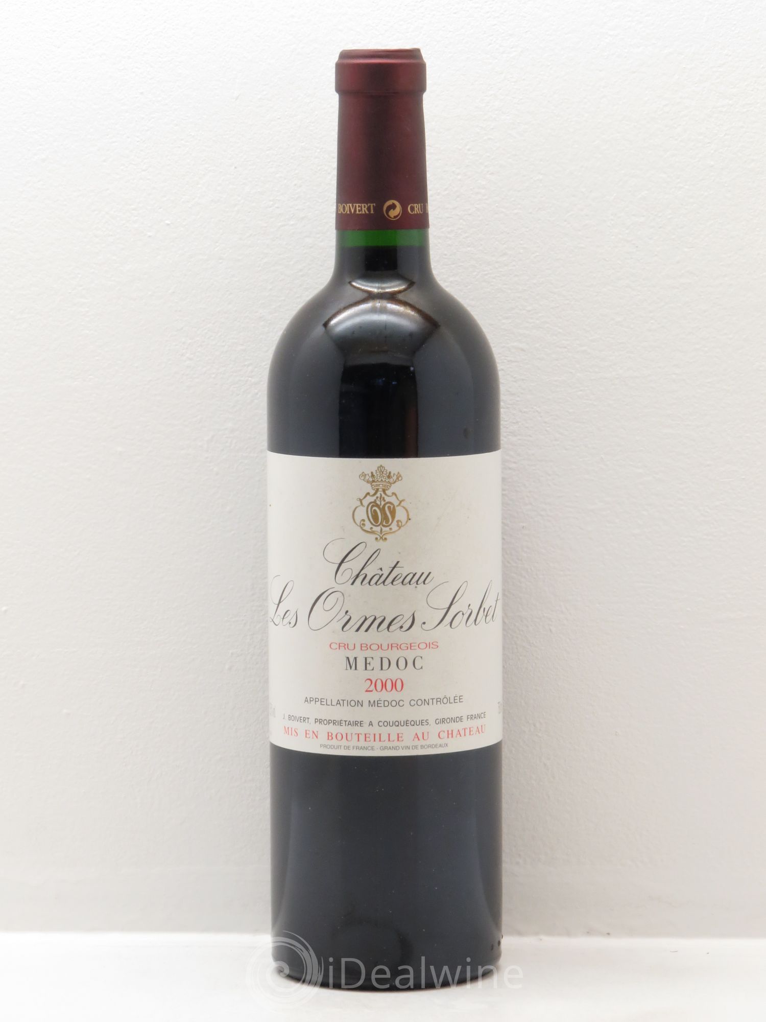 Château les Ormes Sorbet Cru Bourgeois (sans prix de réserve) 2000 - Lot de 1 bouteille - 0