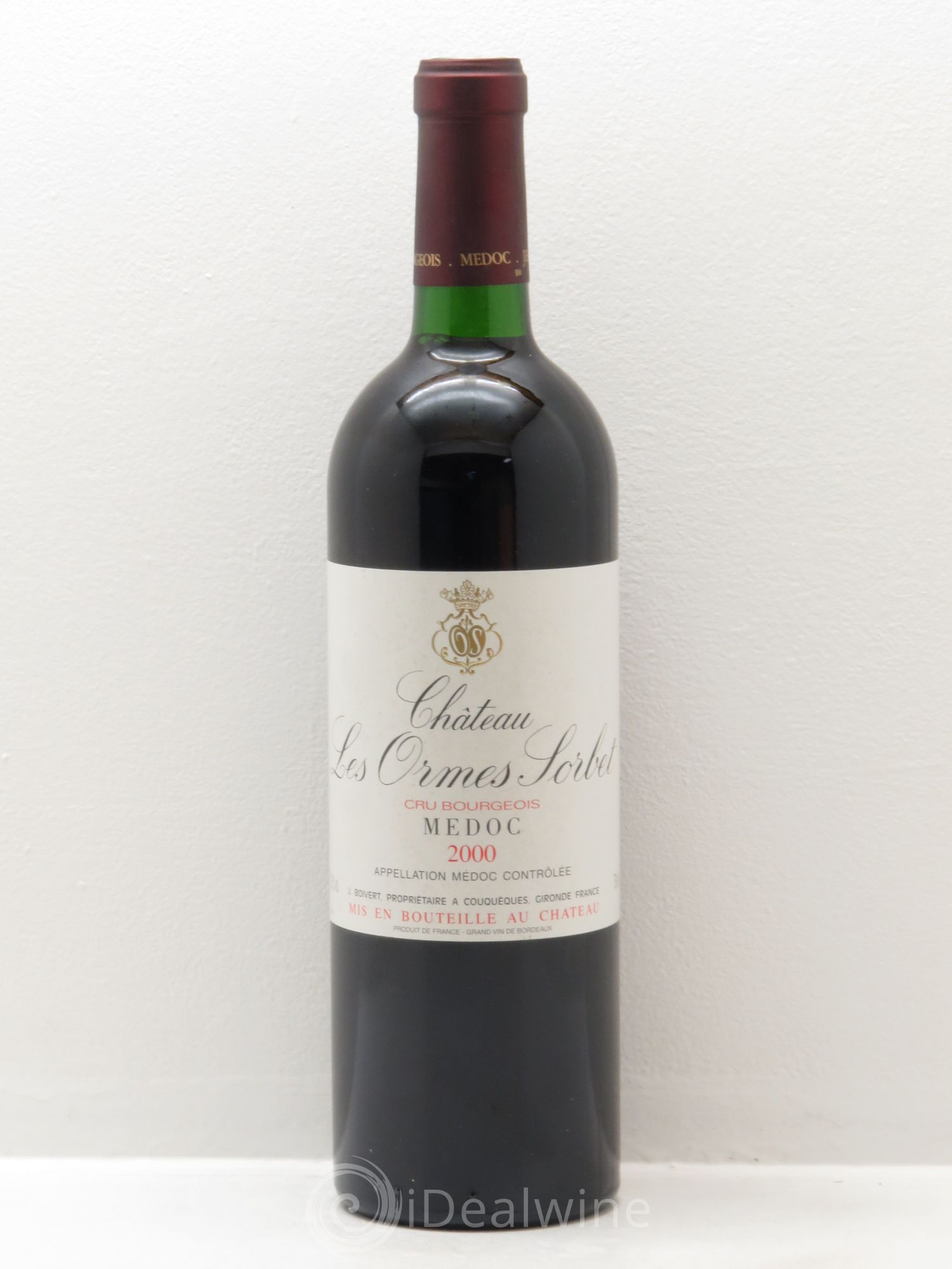 Château les Ormes Sorbet Cru Bourgeois (sans prix de réserve) 2000 - Lot de 1 bouteille - 0