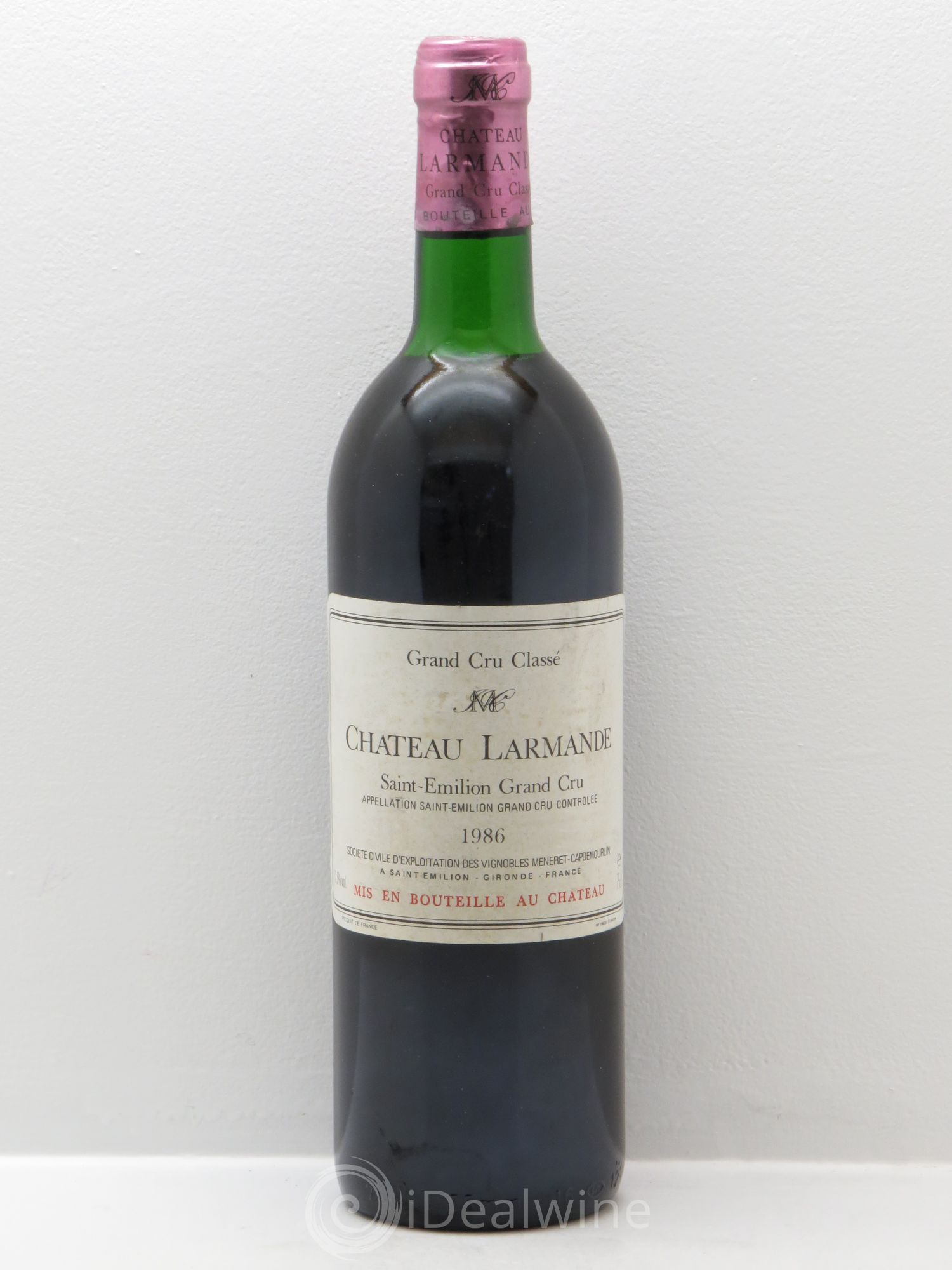 Château Larmande Grand Cru Classé 1986 - Lot de 1 bouteille - 0