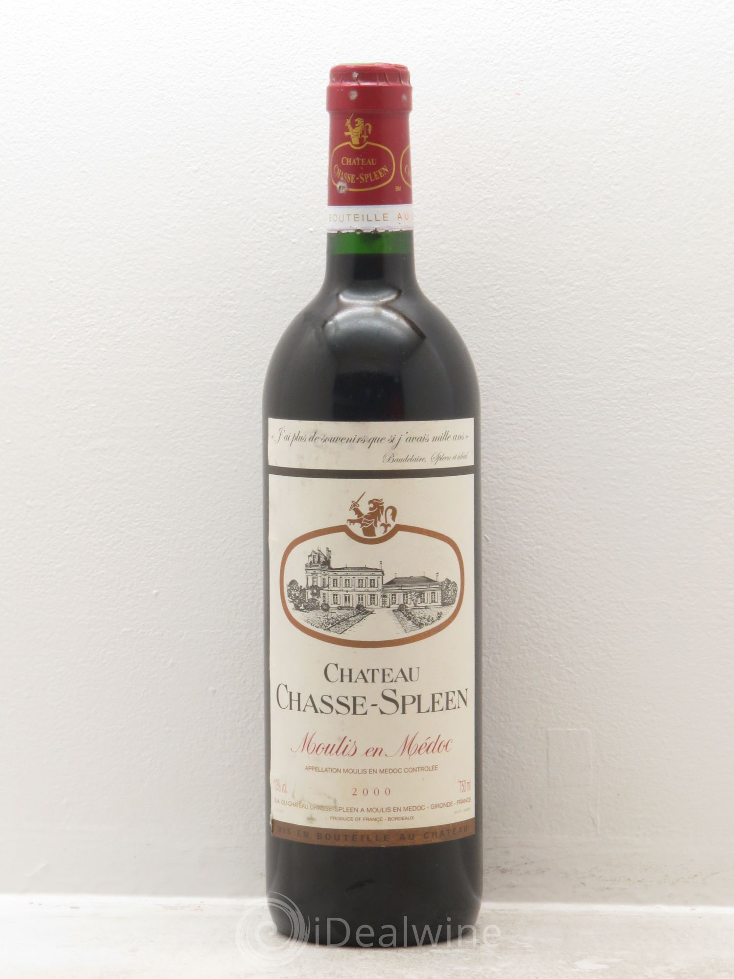 Château Chasse Spleen 2000 - Lot de 1 bouteille - 0