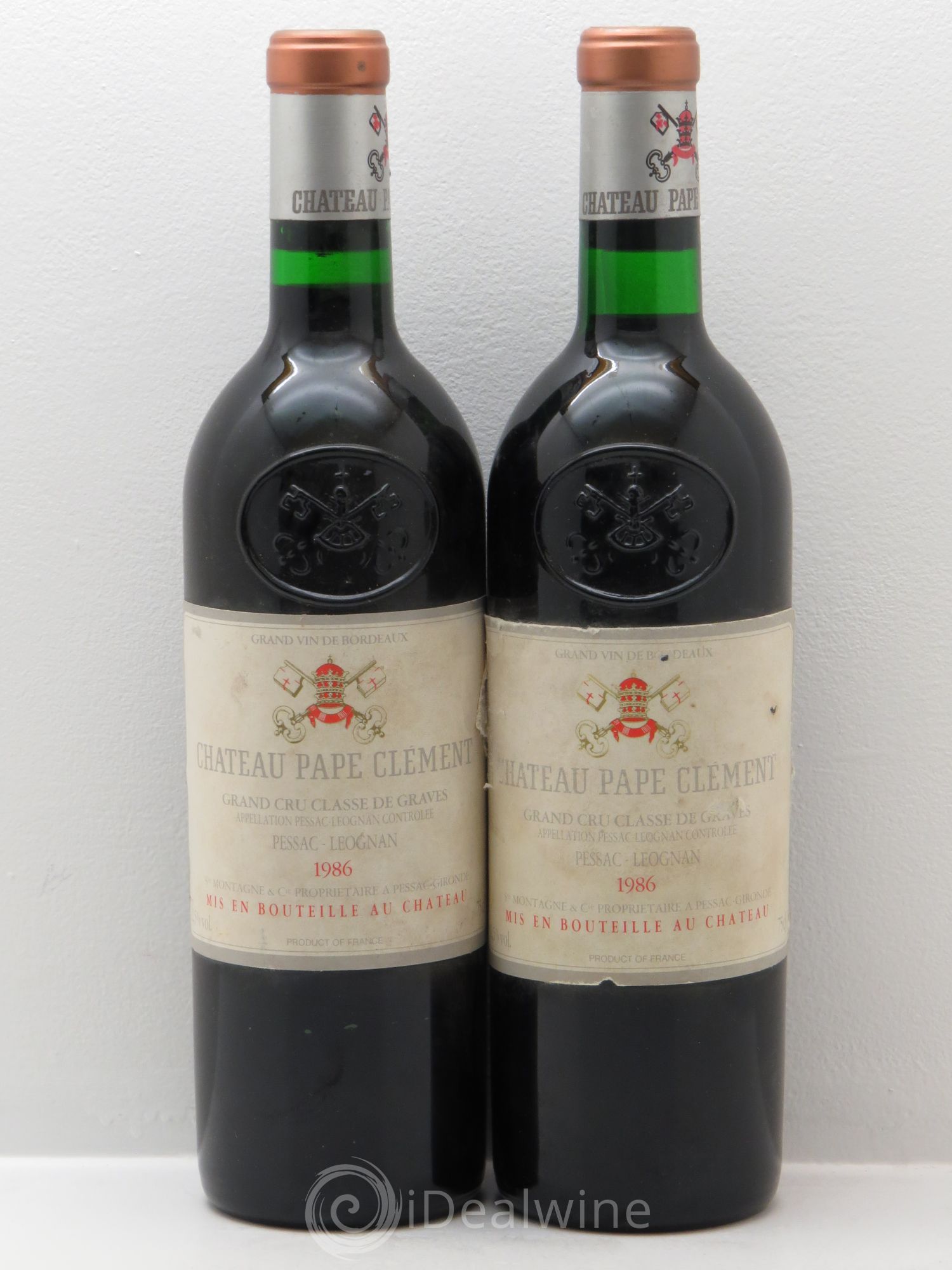 Château Pape Clément Cru Classé de Graves 1986 - Lot de 2 bouteilles - 0