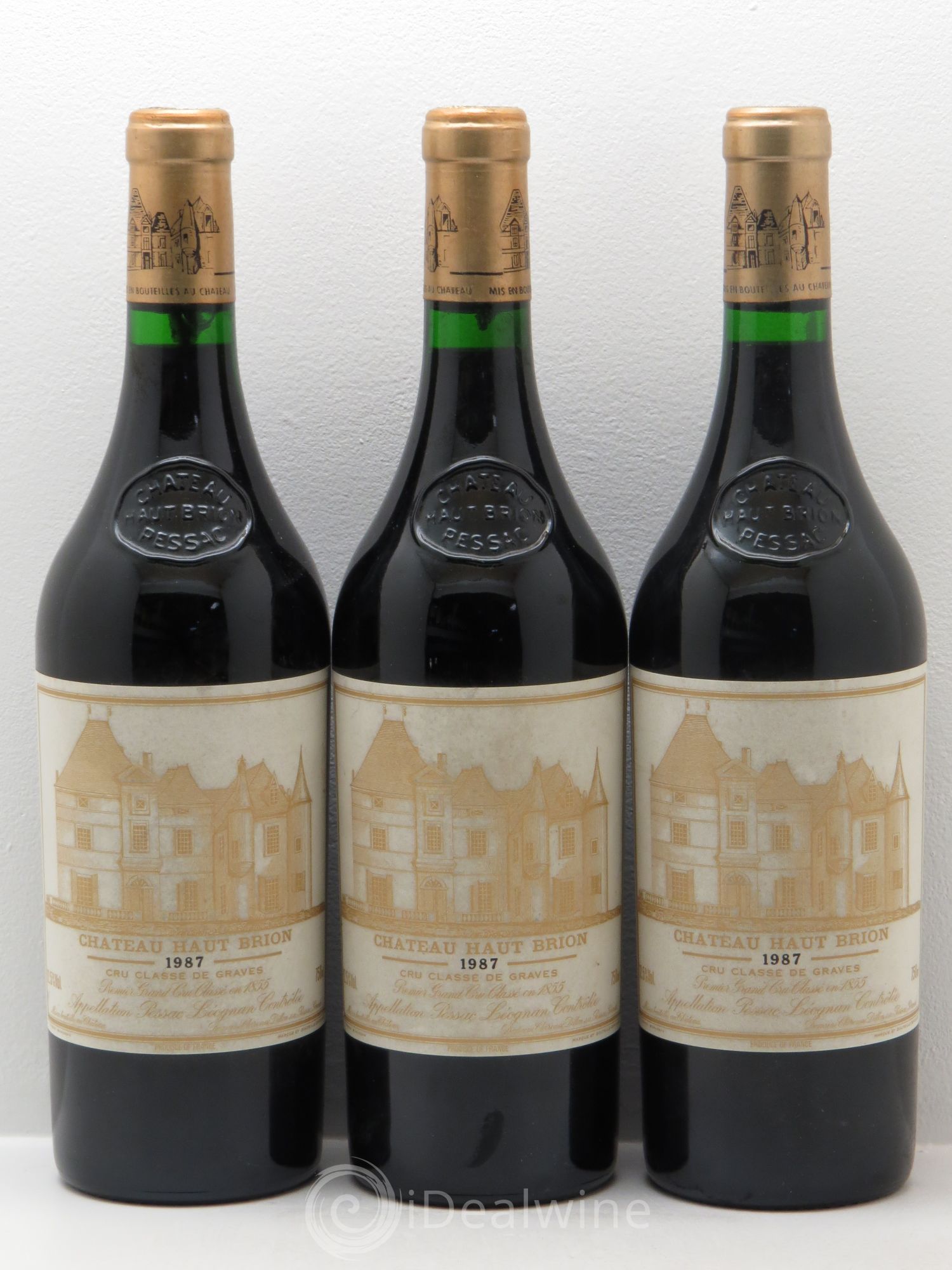 Château Haut Brion 1er Grand Cru Classé 1987 - Lot de 3 bouteilles - 0