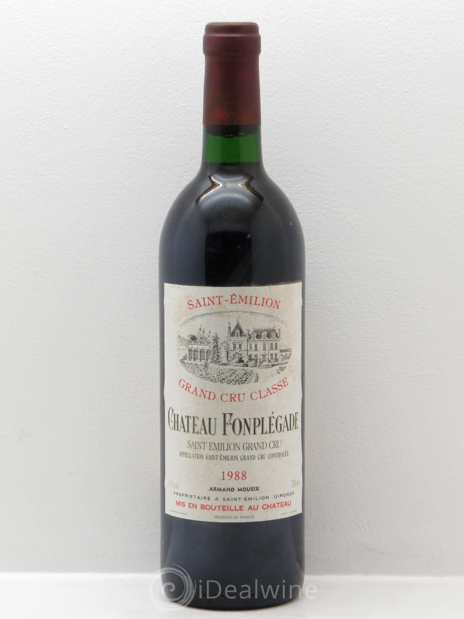 Château Fonplegade Grand Cru Classé 1988 - Lot de 1 bouteille - 0