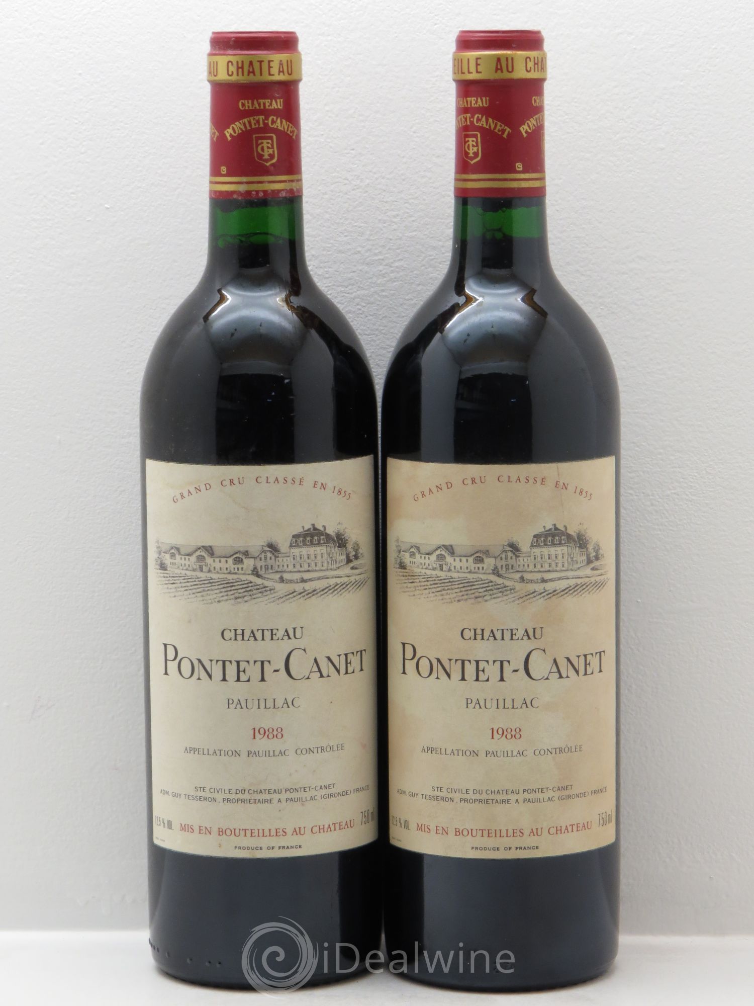 Château Pontet Canet 5ème Grand Cru Classé 1988 - Lot de 2 bouteilles - 0