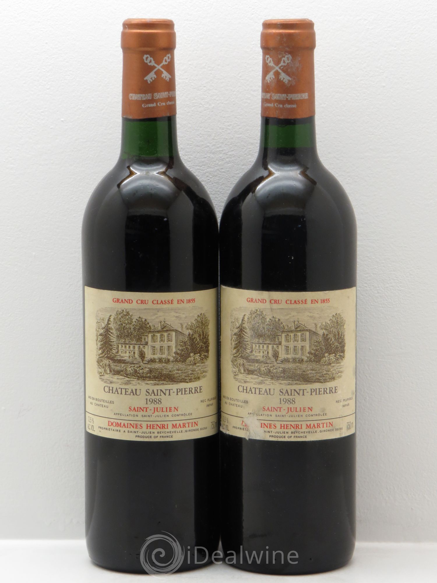 Château Saint-Pierre 4ème Grand Cru Classé 1988 - Lot de 2 bouteilles - 0