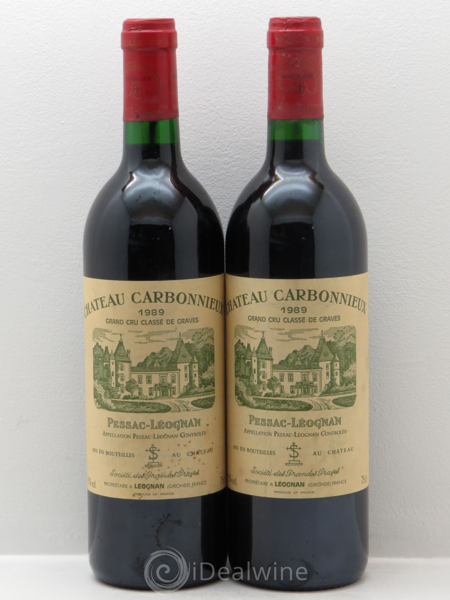 Château Carbonnieux Cru Classé de Graves 1989 - Lot de 2 bouteilles - 0