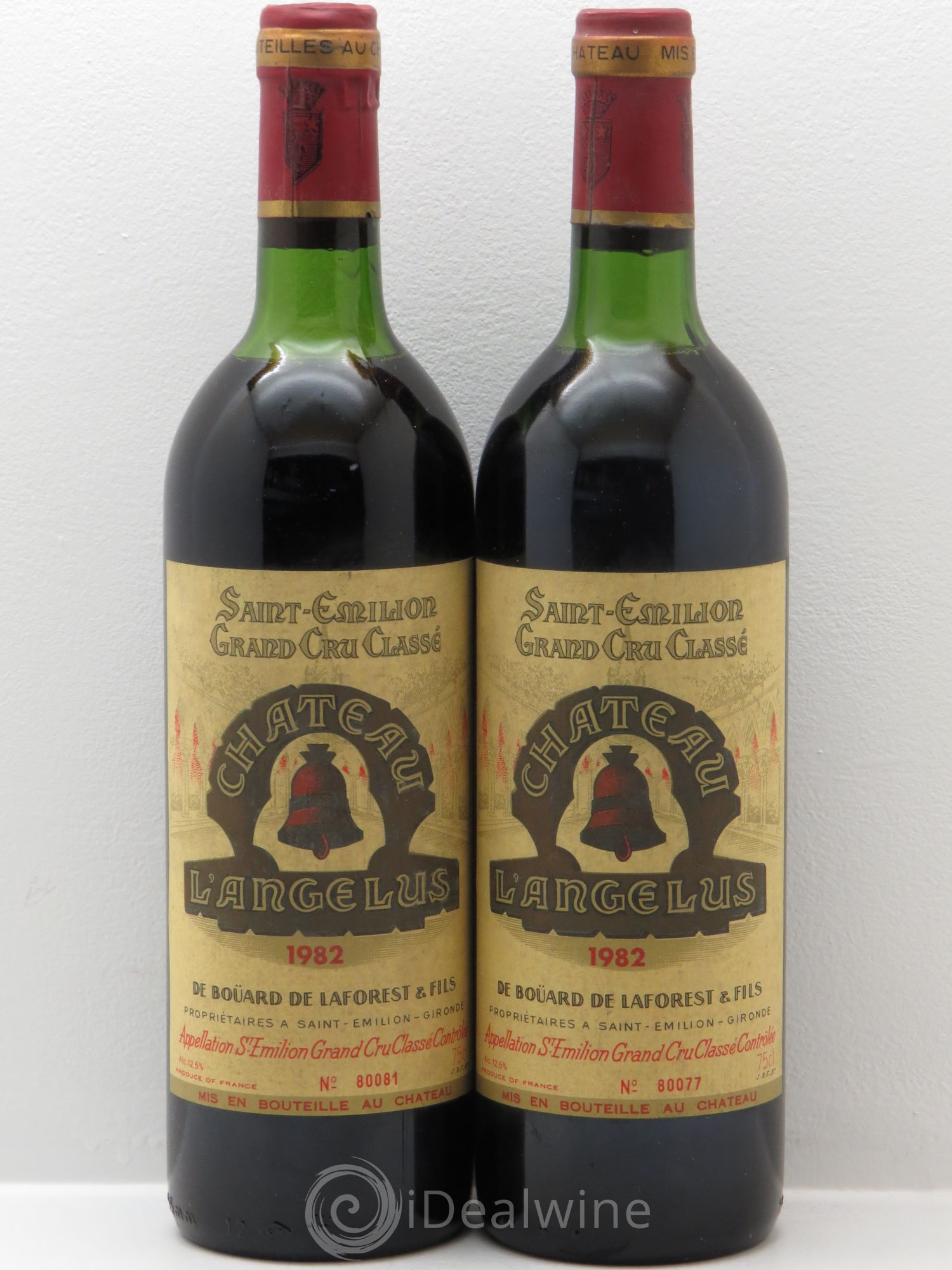 Château Angélus 1er Grand Cru Classé A 1982 - Lot de 2 bouteilles - 0