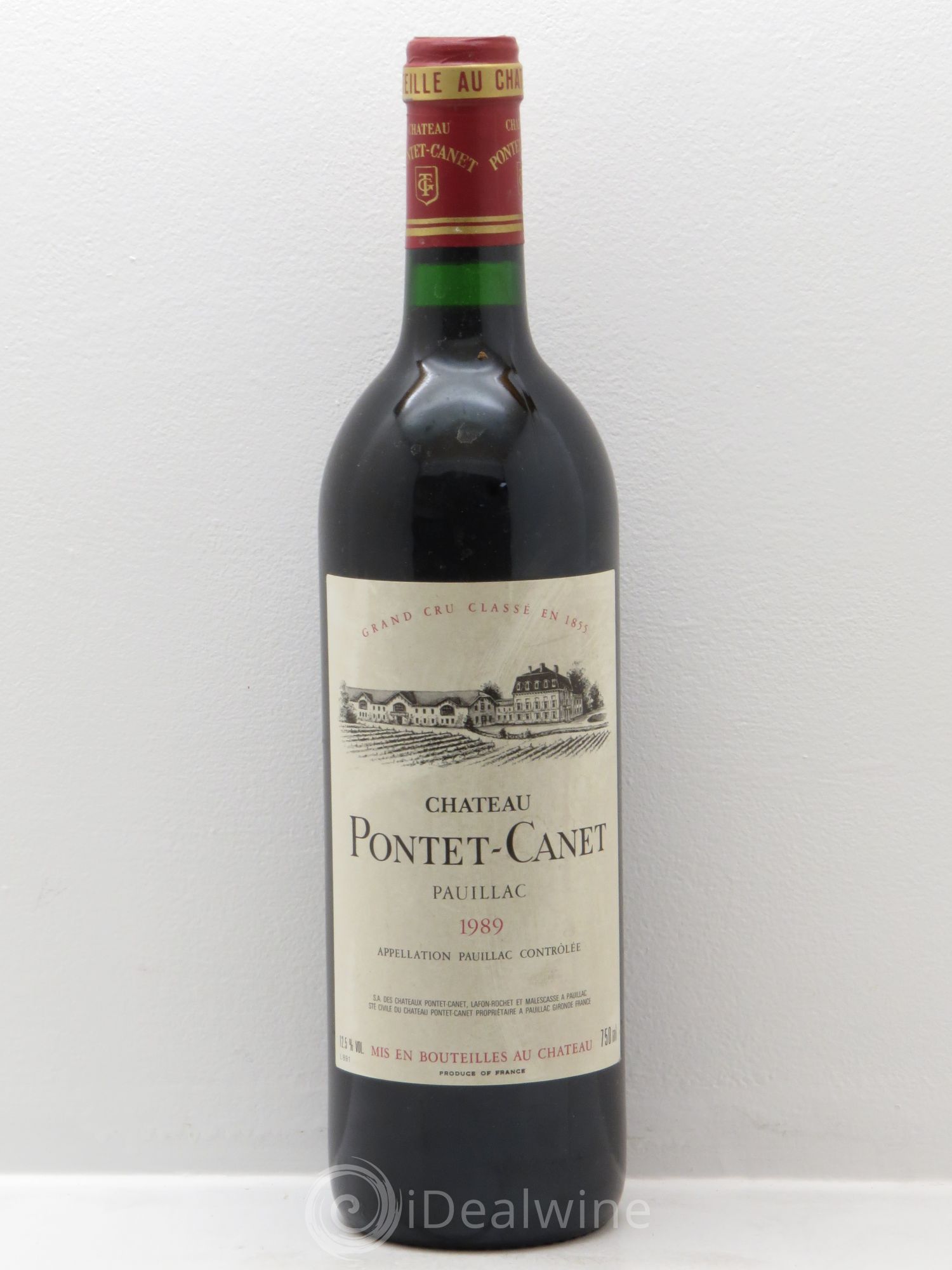 Château Pontet Canet 5ème Grand Cru Classé 1989 - Lot de 1 bouteille - 0
