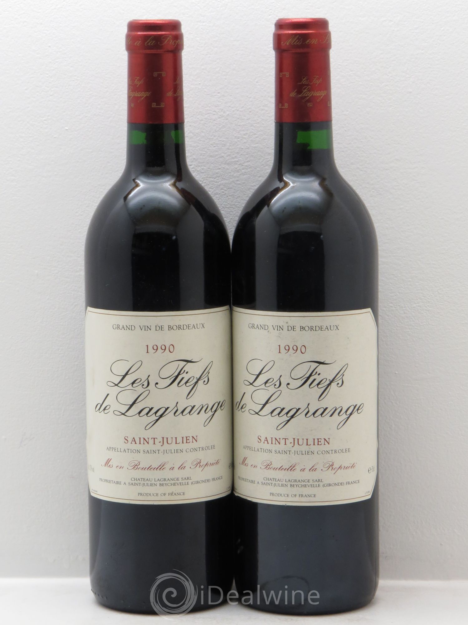 Les Fiefs de Lagrange Second Vin 1990 - Lot de 2 bouteilles - 0