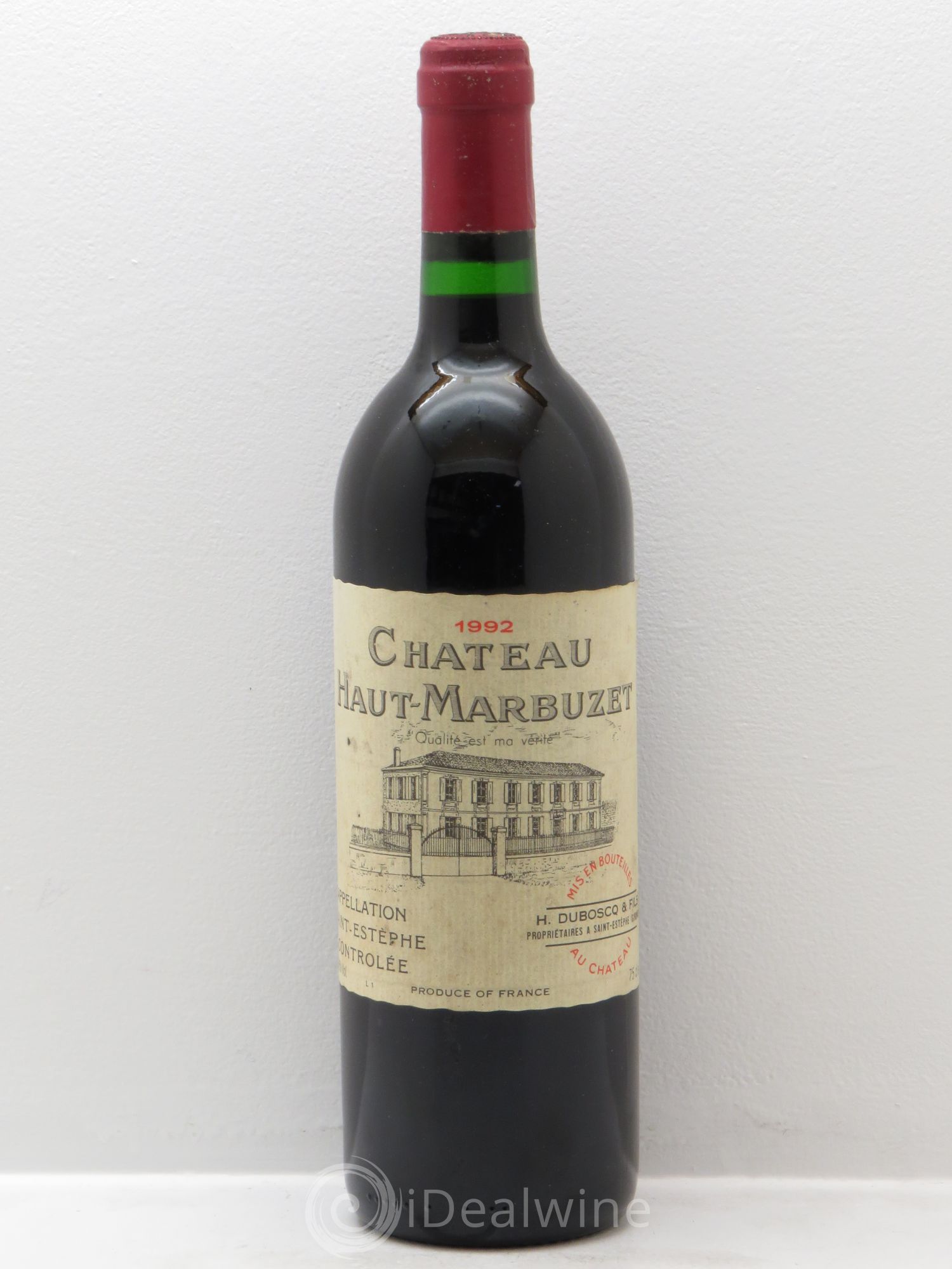 Château Haut Marbuzet 1992 - Lot de 1 bouteille - 0