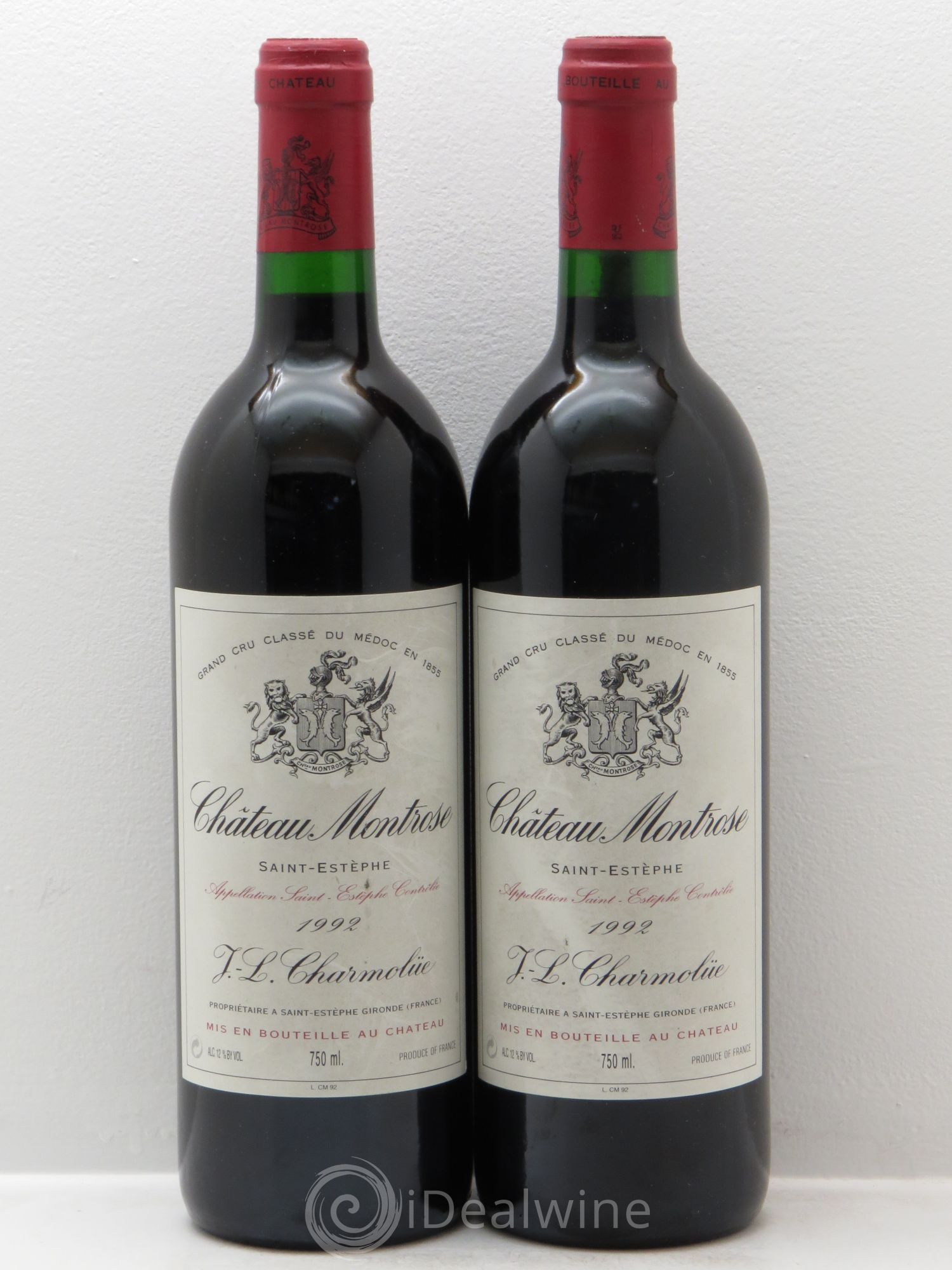 Château Montrose 2ème Grand Cru Classé 1992 - Lot de 2 bouteilles - 0