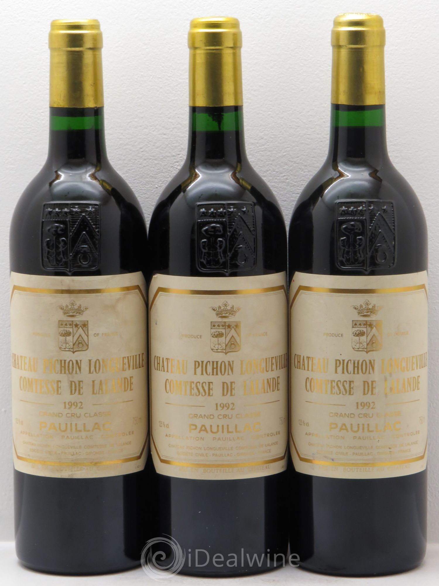 Château Pichon Longueville Comtesse de Lalande 2ème Grand Cru Classé 1992 - Lot de 3 bouteilles - 0