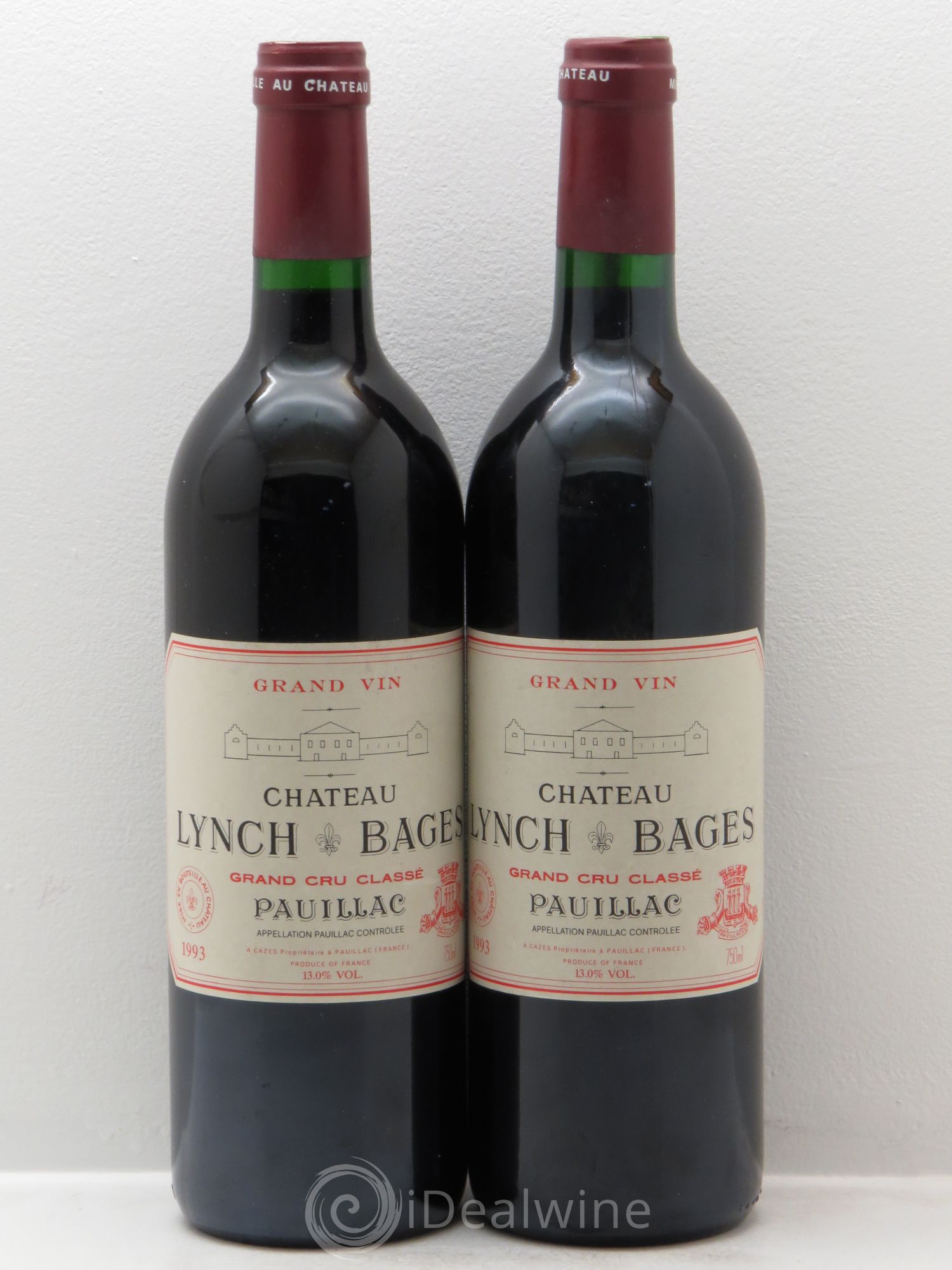 Château Lynch Bages 5ème Grand Cru Classé 1993 - Lot de 2 bouteilles - 0
