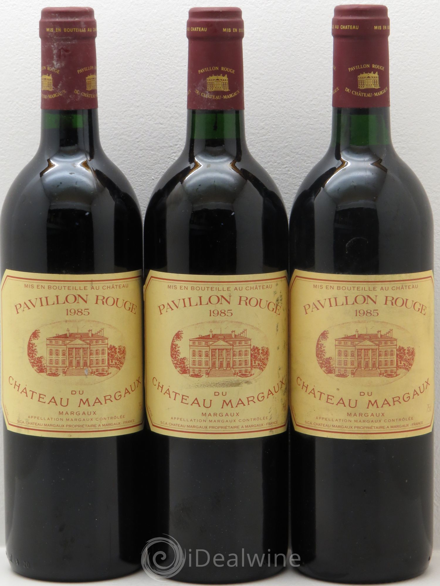 Pavillon Rouge du Château Margaux Second Vin 1985 - Lot de 3 bouteilles - 0