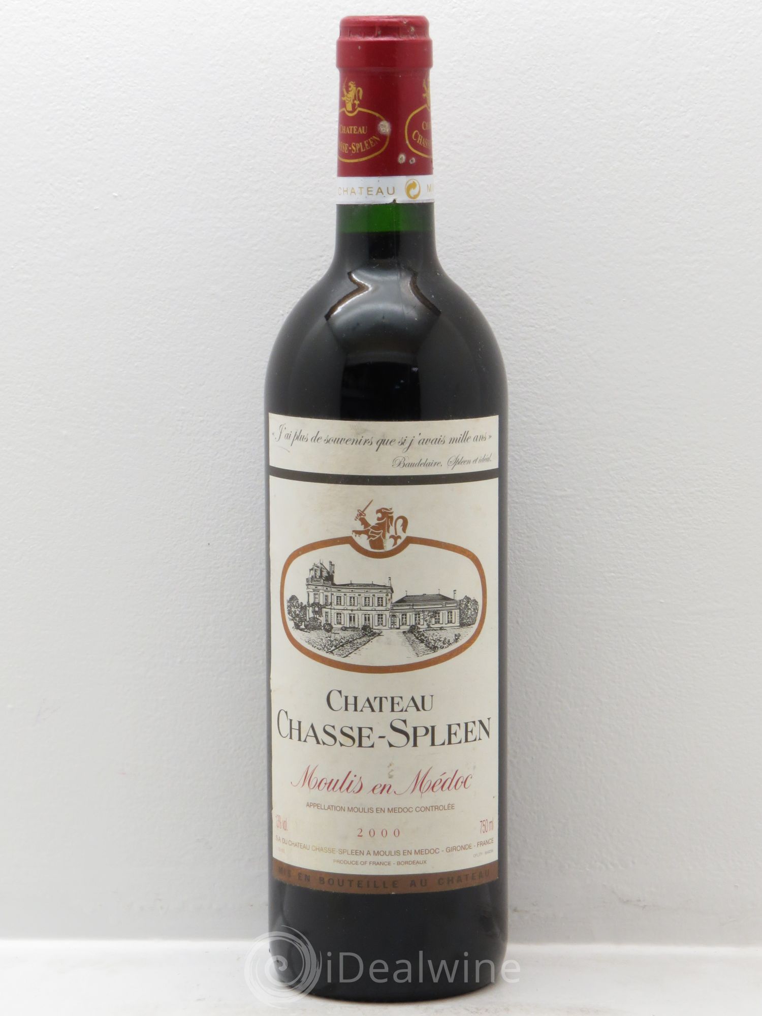 Château Chasse Spleen 2000 - Lot de 1 bouteille - 0