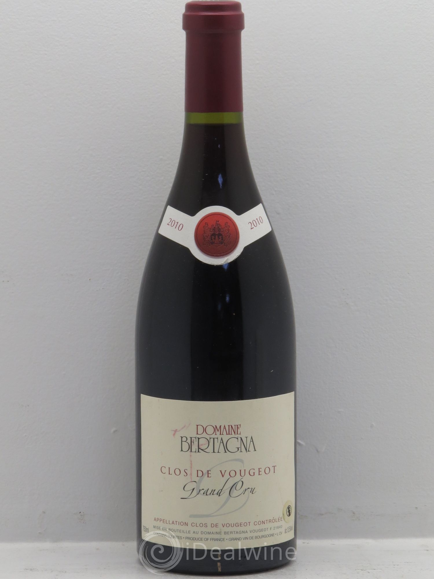 Clos de Vougeot Grand Cru Bertagna 2010 - Lot de 1 bouteille - 0