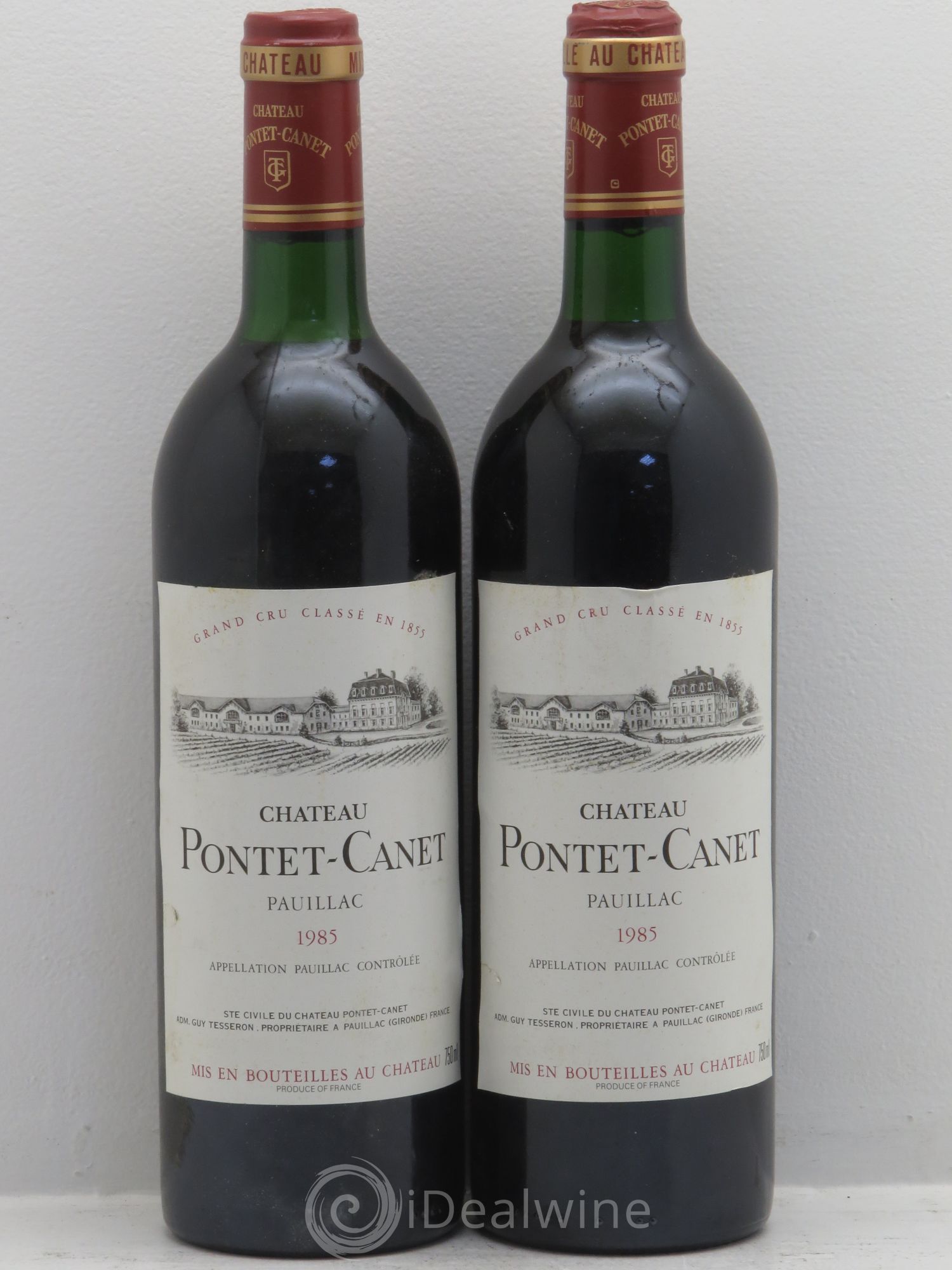 Château Pontet Canet 5ème Grand Cru Classé 1985 - Lot de 2 bouteilles - 0