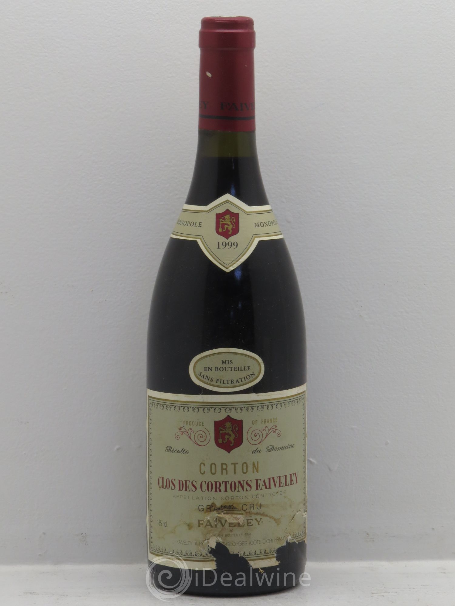 Corton Grand Cru Clos des Cortons Faiveley 1999 - Lot de 1 bouteille - 0