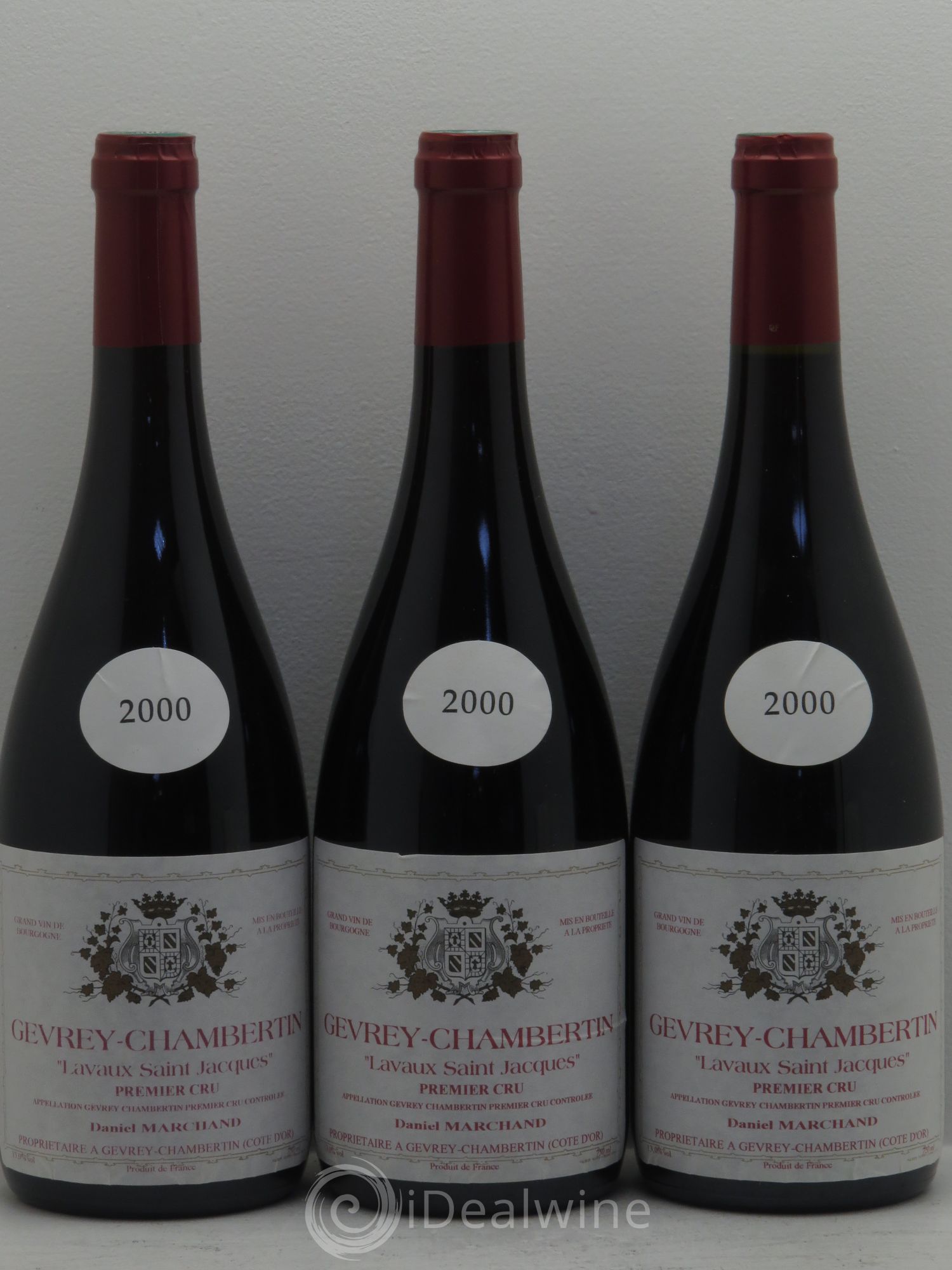 Gevrey-Chambertin 1er Cru Lavaux Saint Jacques - Daniel Marchand 2000 - Posten von 3 Flaschen - 0