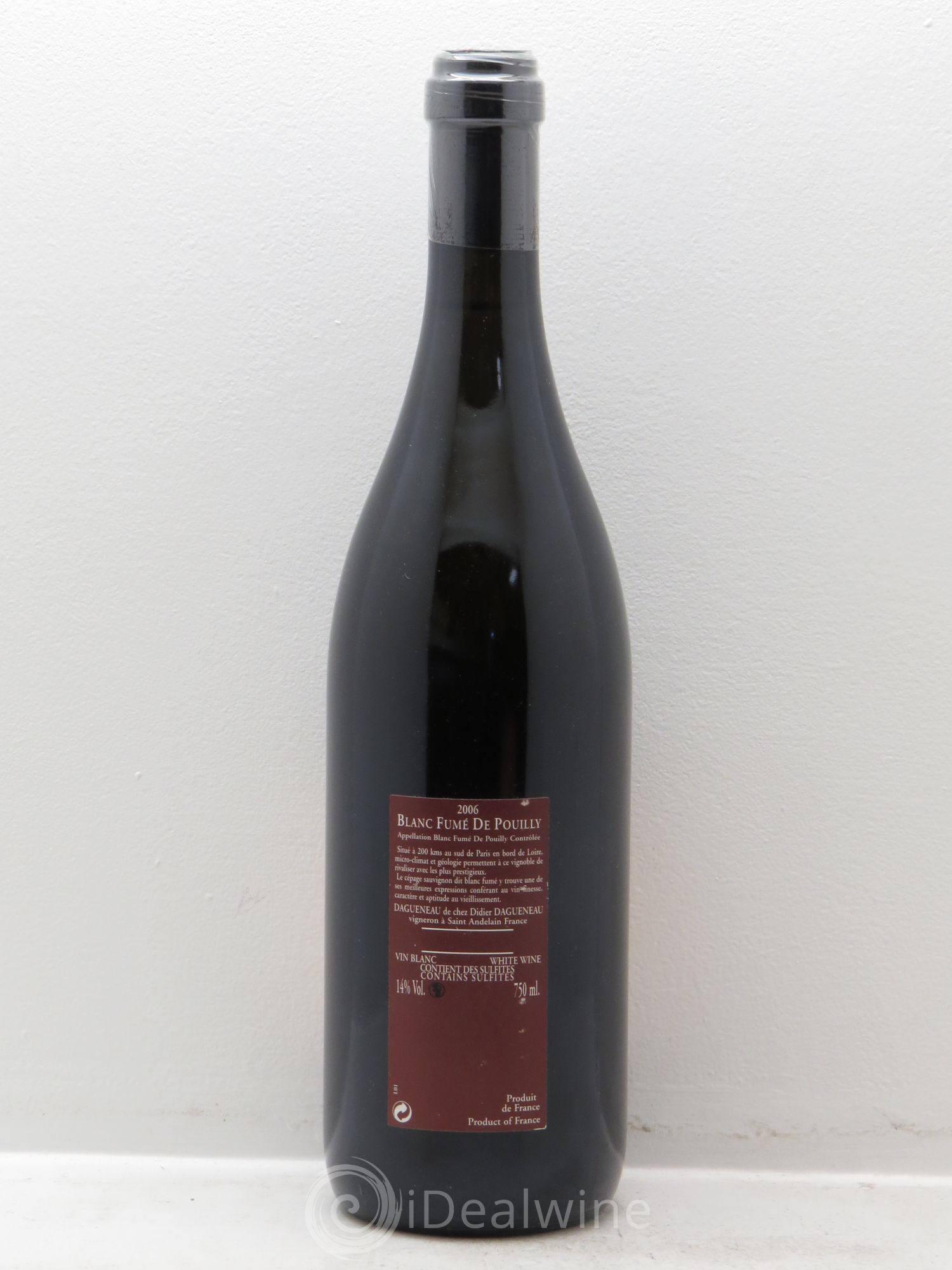 Vin de France (anciennement Pouilly-Fumé) Pur Sang Dagueneau (Domaine Didier - Louis-Benjamin) 2006 - Lot de 1 bouteille - 1