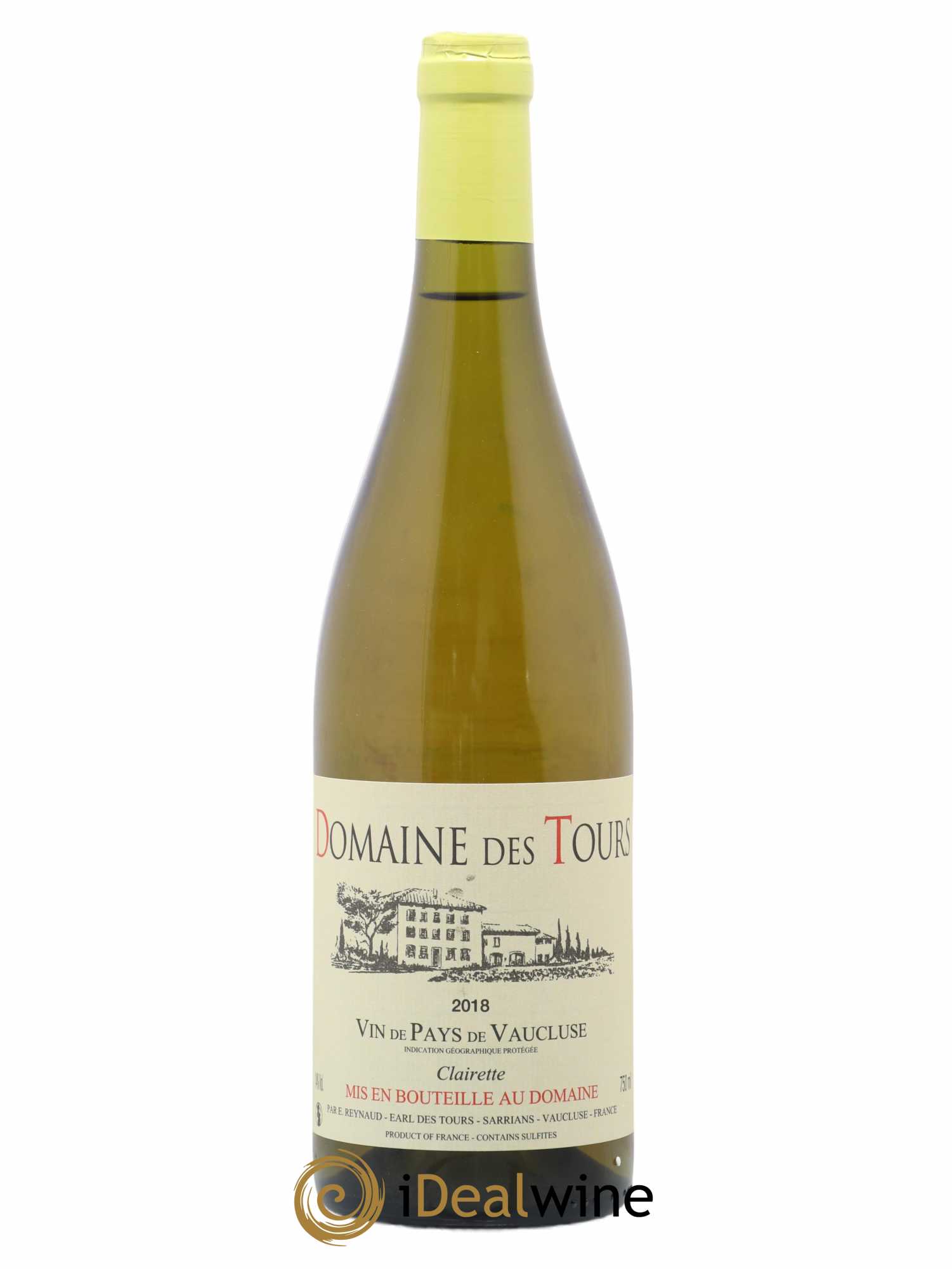 Vaucluse (Vin de Pays de Vaucluse) Domaine des Tours Emmanuel Reynaud Clairette 2018 - Lot de 1 bouteille - 0