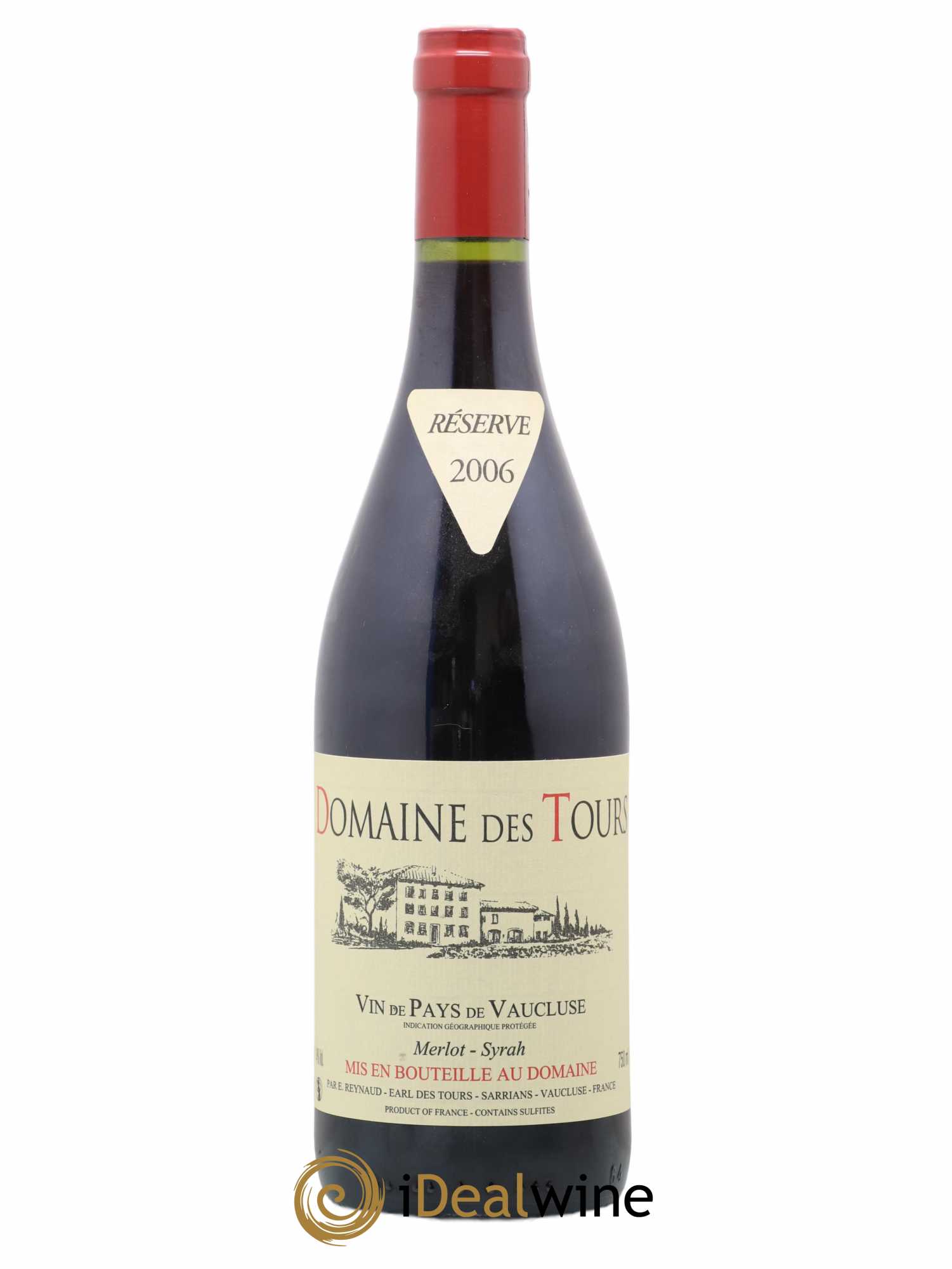 Vaucluse Domaine des Tours Merlot-Syrah Emmanuel Reynaud 2006 - Lot de 1 bouteille - 0