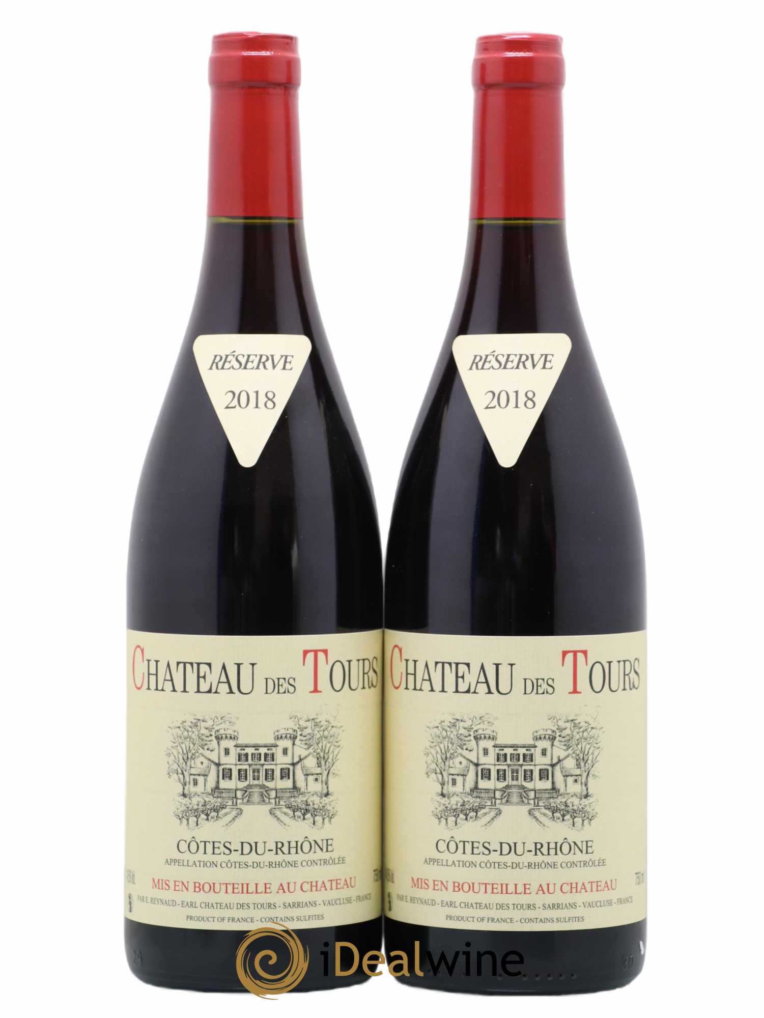 Côtes-du-Rhône Château des Tours Emmanuel Reynaud 2018 - Lot de 2 bouteilles - 0