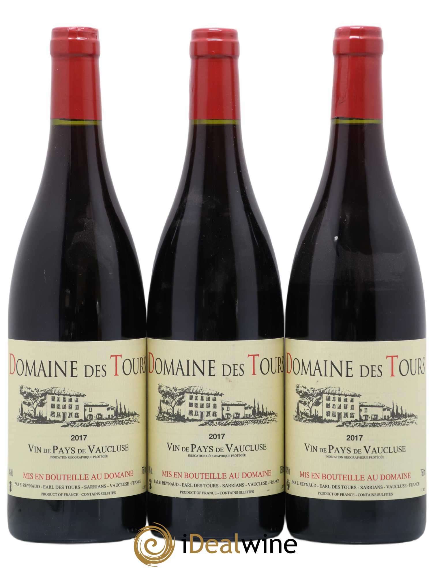 Vaucluse (Vin de Pays de Vaucluse) Domaine des Tours Emmanuel Reynaud 2017 - Lot de 3 bouteilles - 0